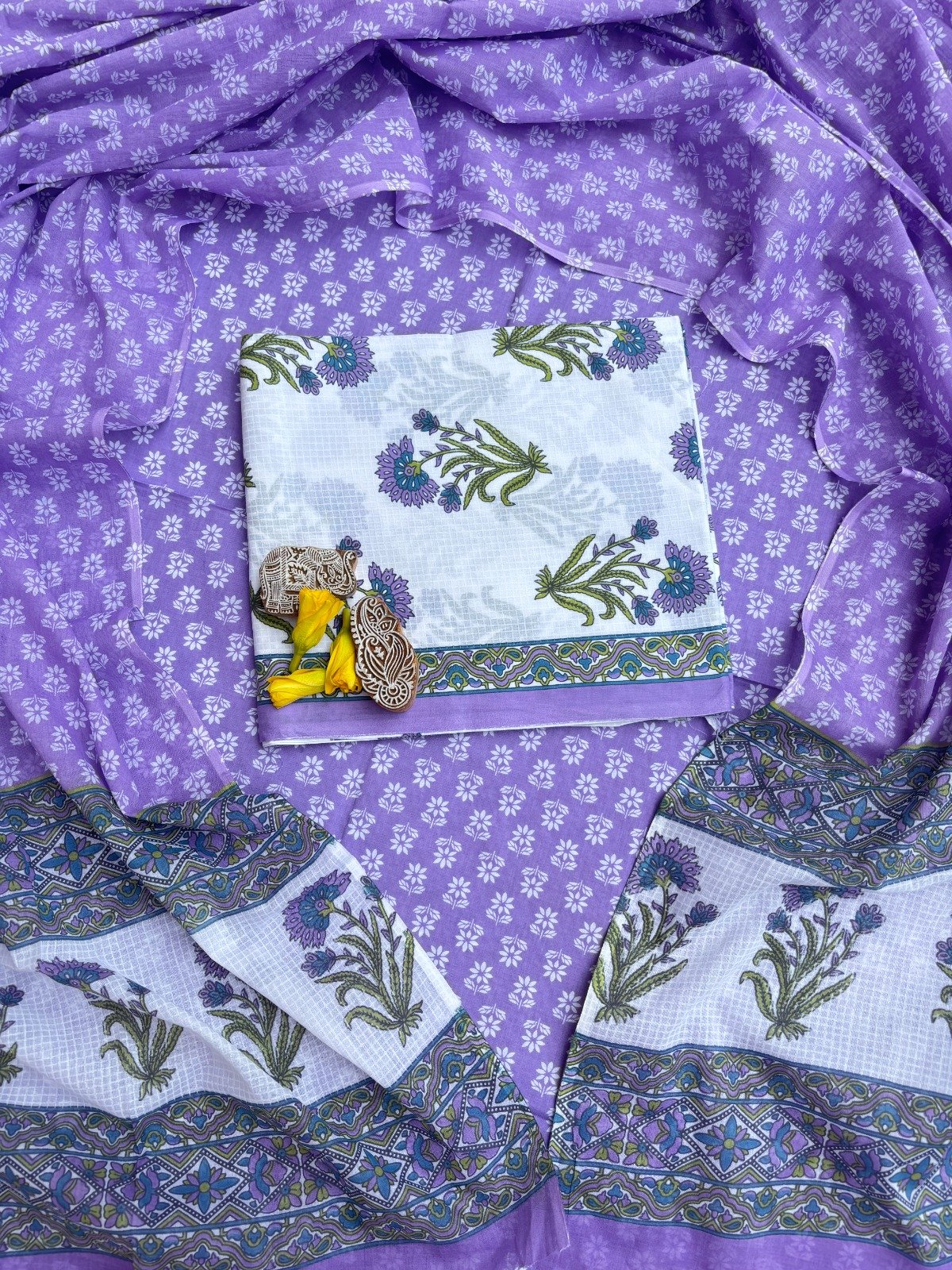 Cotton Dupatta Printed Suit