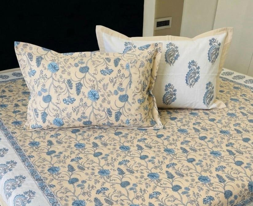 Cotton Printed Double Bedsheet 100*108