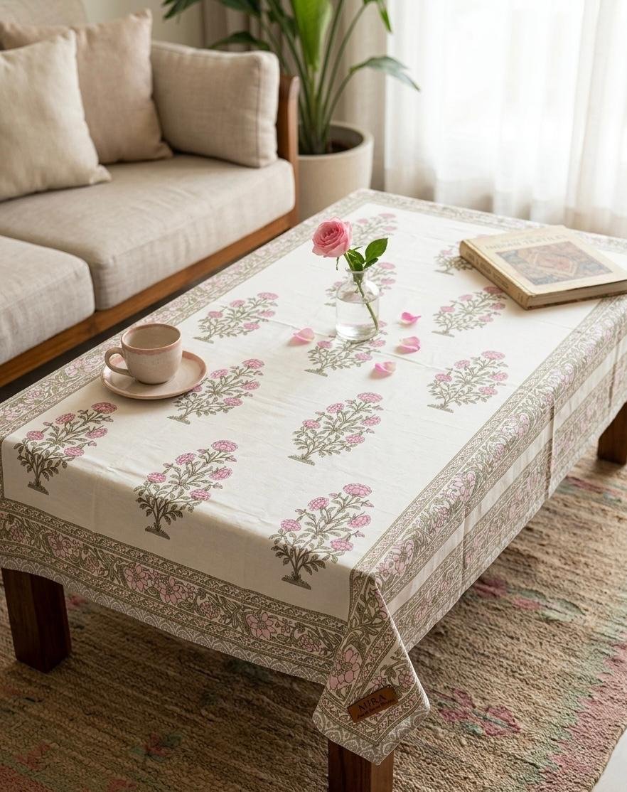 Cotton Casement Printed Table Cover 40*60