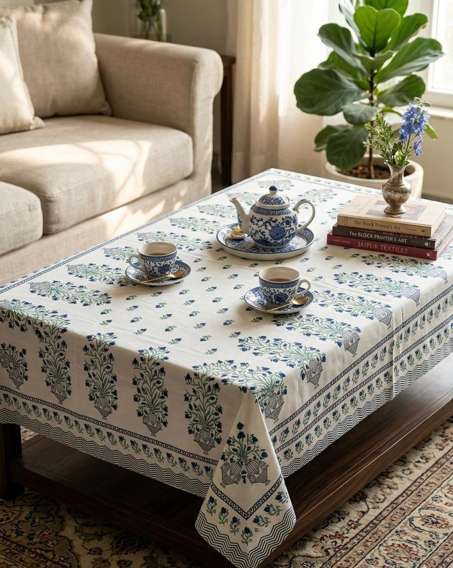 Cotton Casement Printed Table Cover 40*60