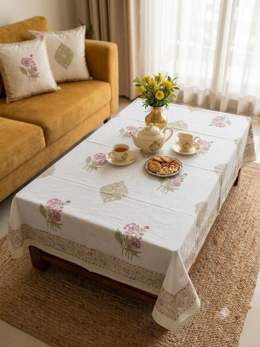 Cotton Casement Printed Table Cover 40*60