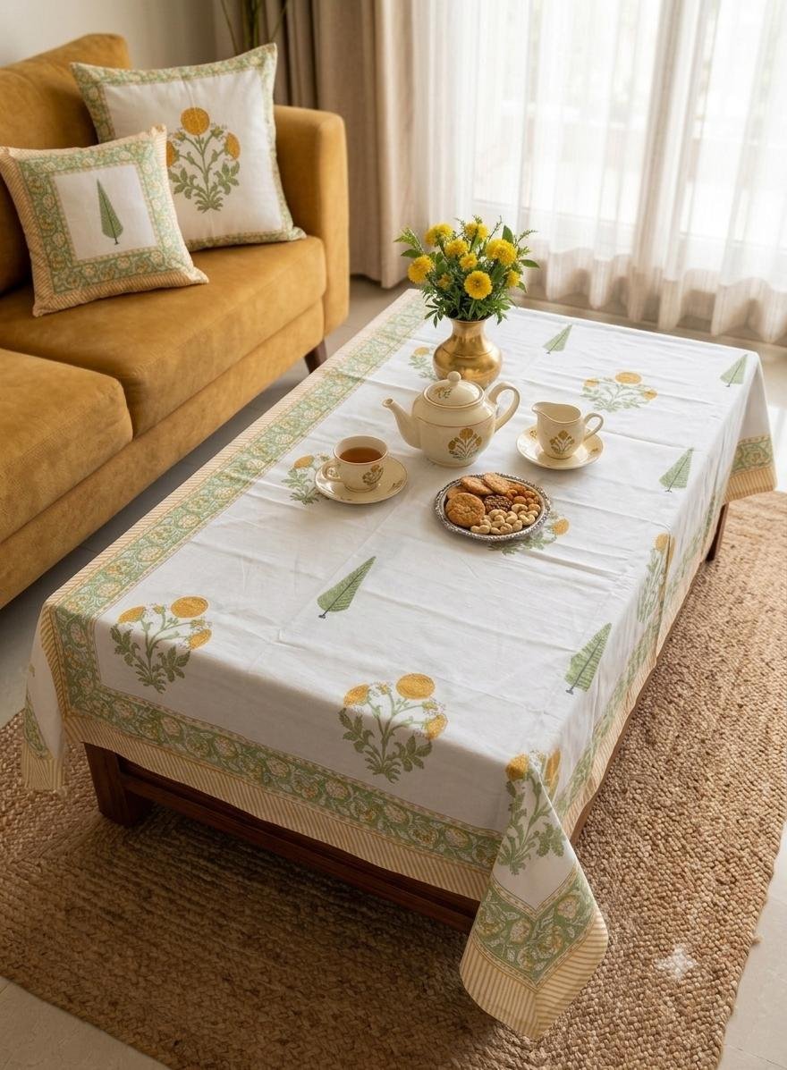 Cotton Casement Printed Table Cover 40*60