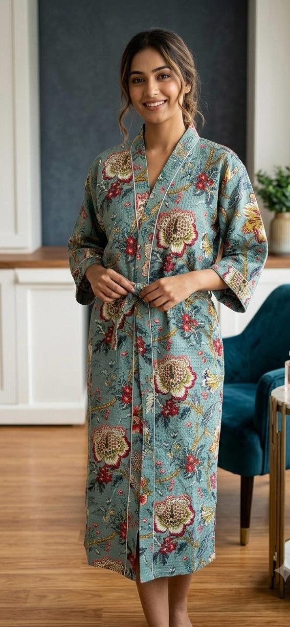 Cotton Printed Bathrob