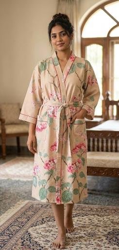 Cotton Printed Bathrob