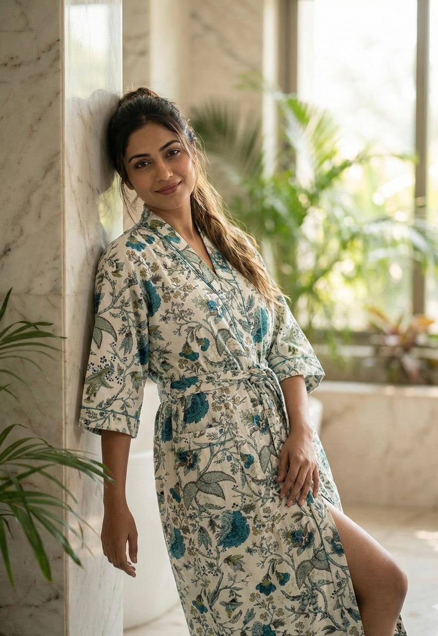 Cotton Printed Bathrob