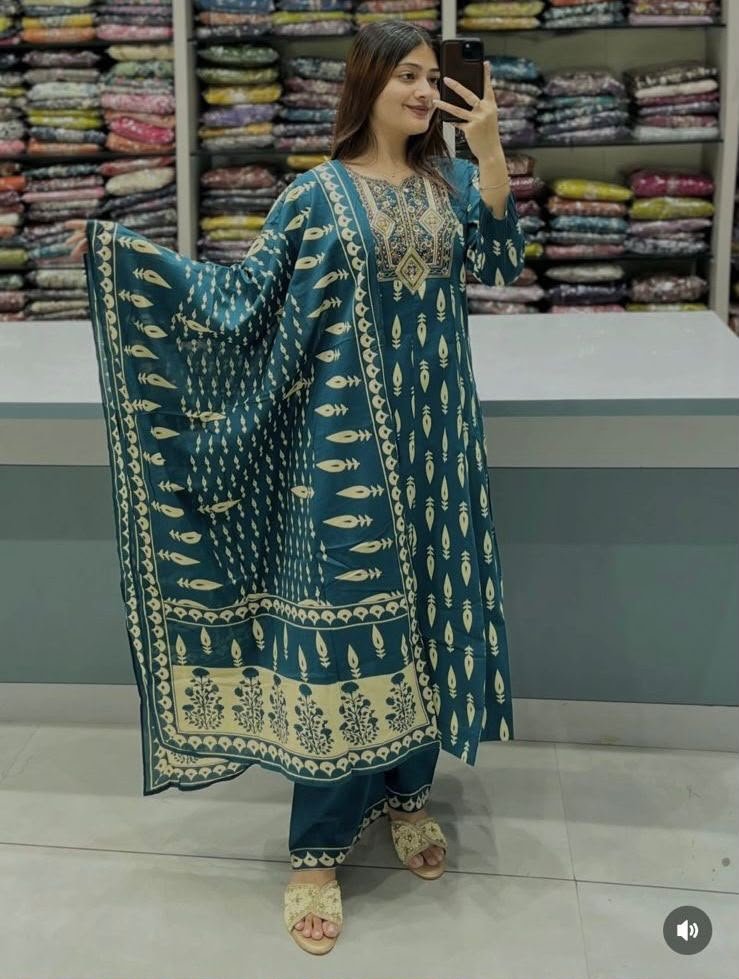 Cotton Printed Stitched Suit Set