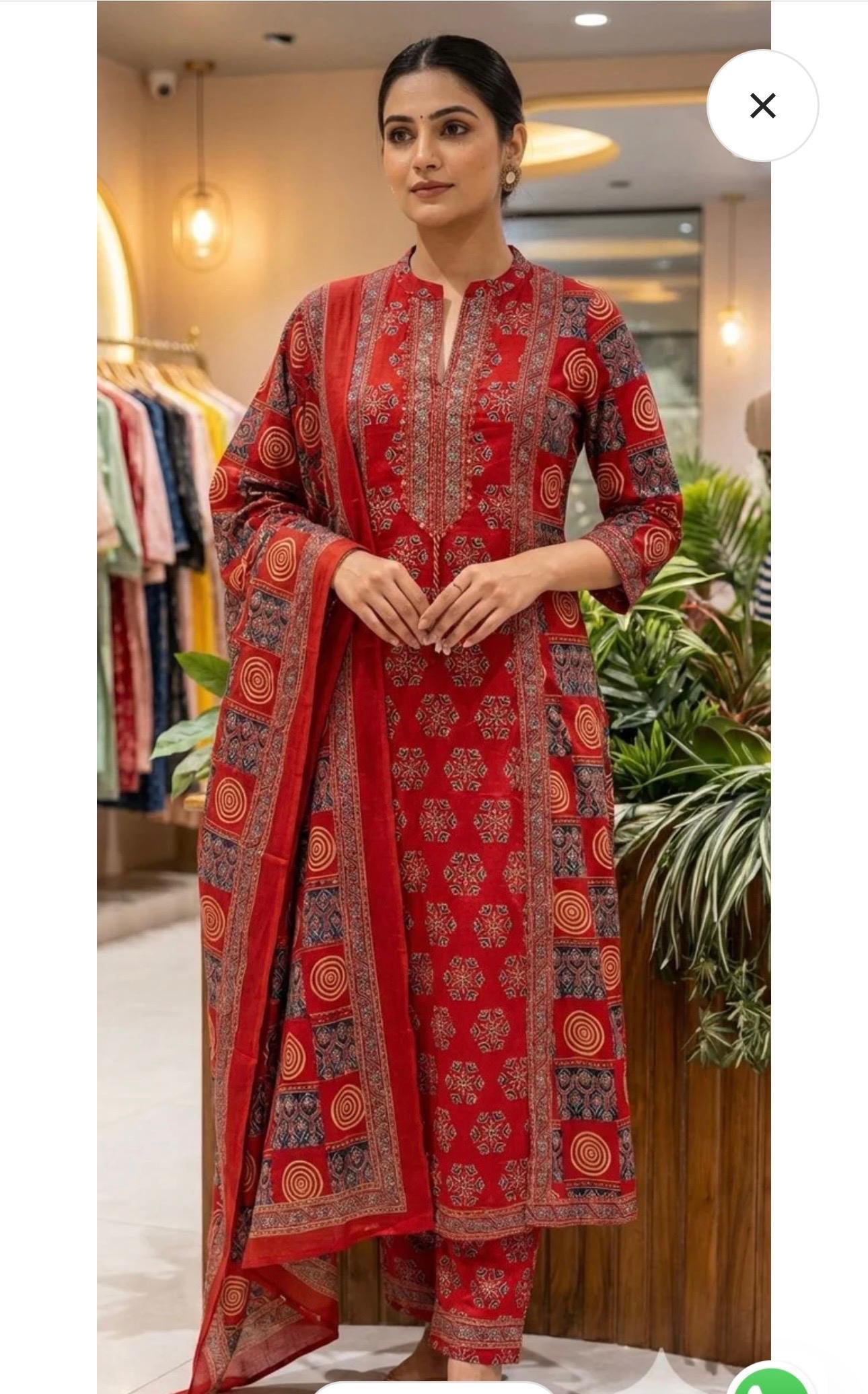 Cotton Printed Stitched Suit Set