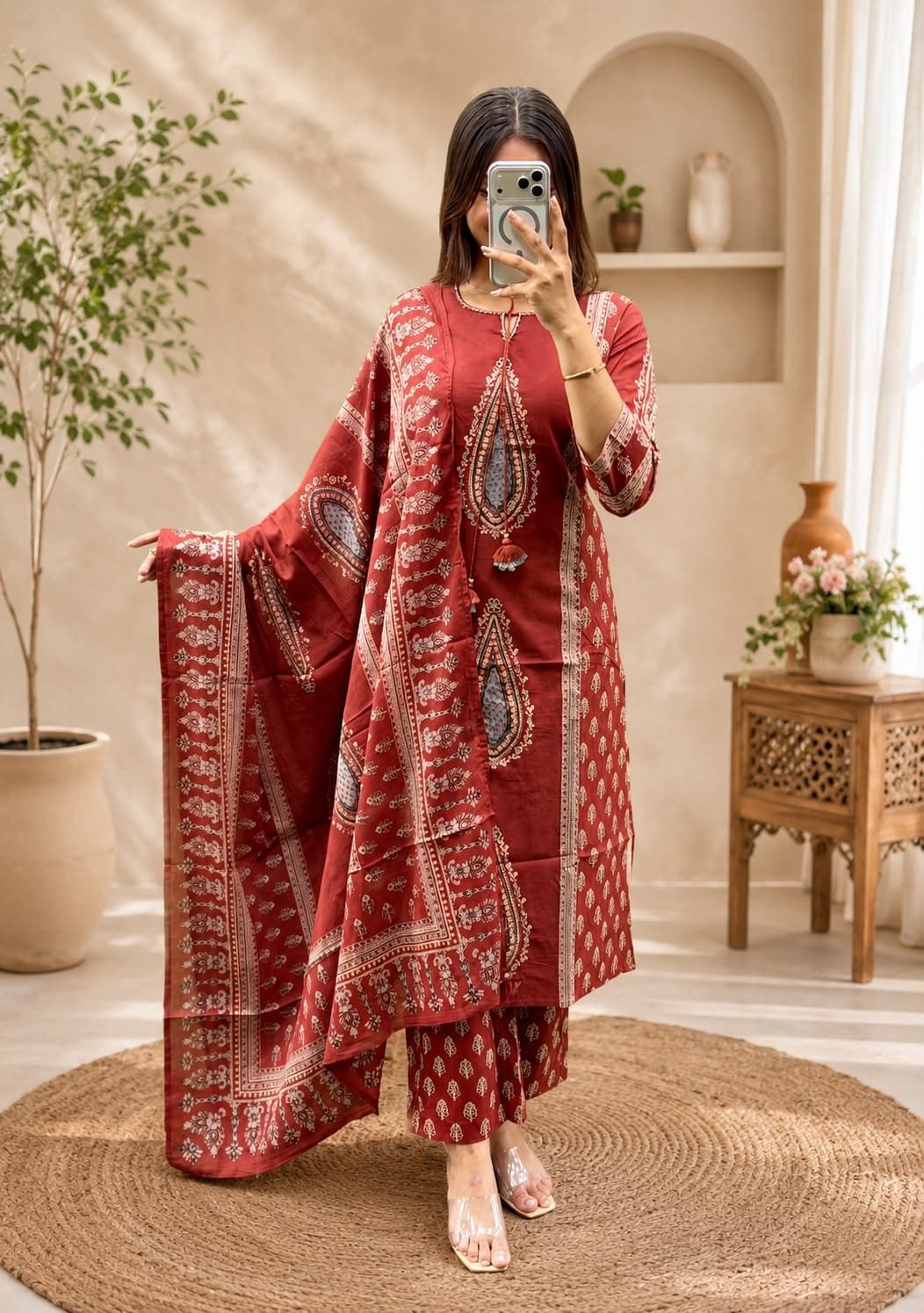 Cotton Printed Stitched Suit Set