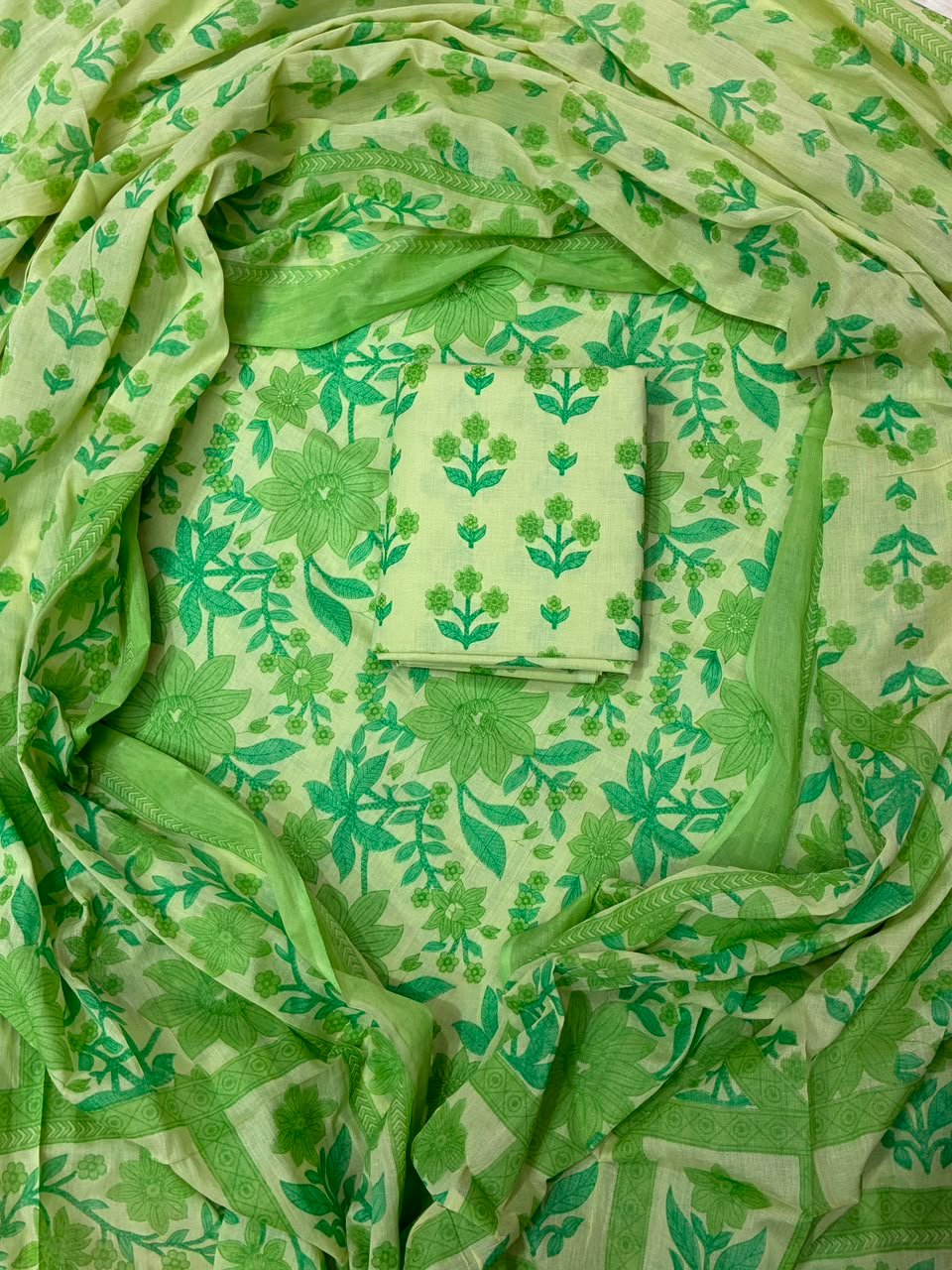 Cotton Dupatta Printed Suit
