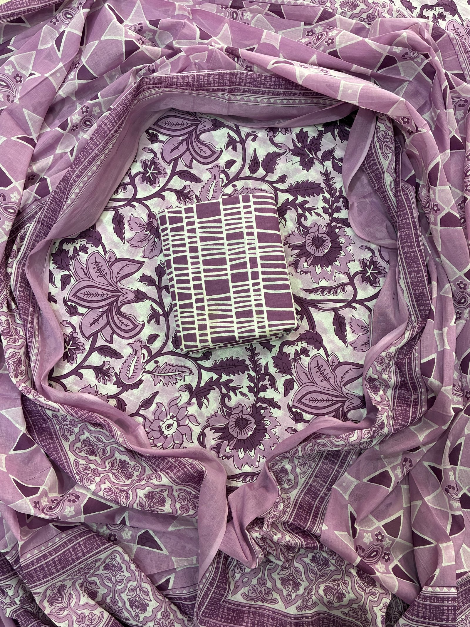 Cotton Dupatta Printed Suit