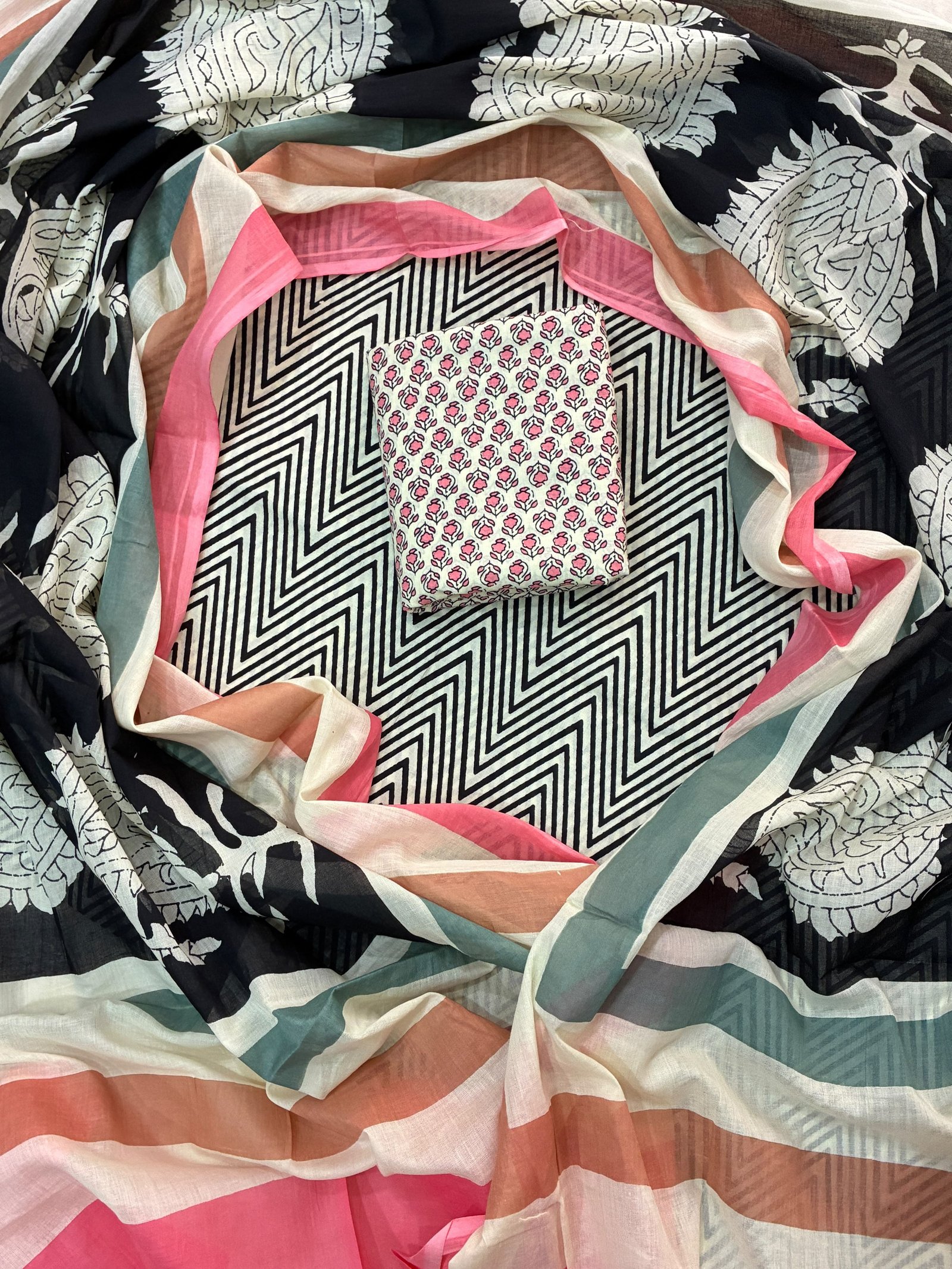 Cotton Dupatta Printed Suit