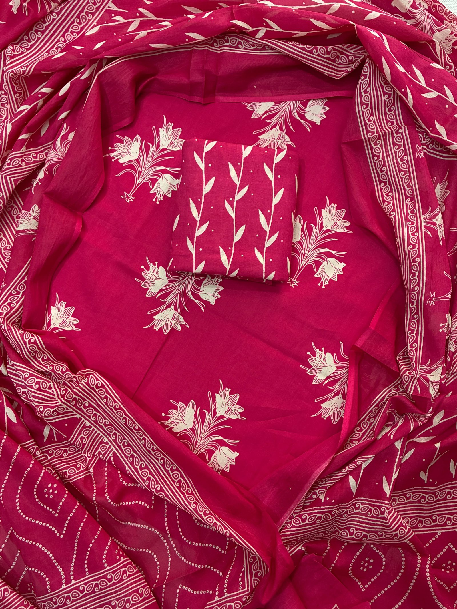 Cotton Dupatta Printed Suit