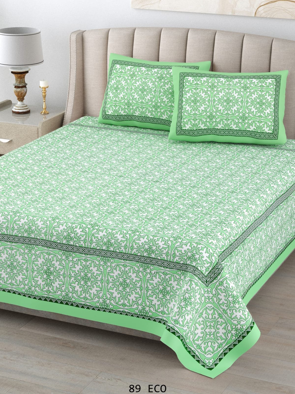 Cotton Viscose Printed Double Bedsheet