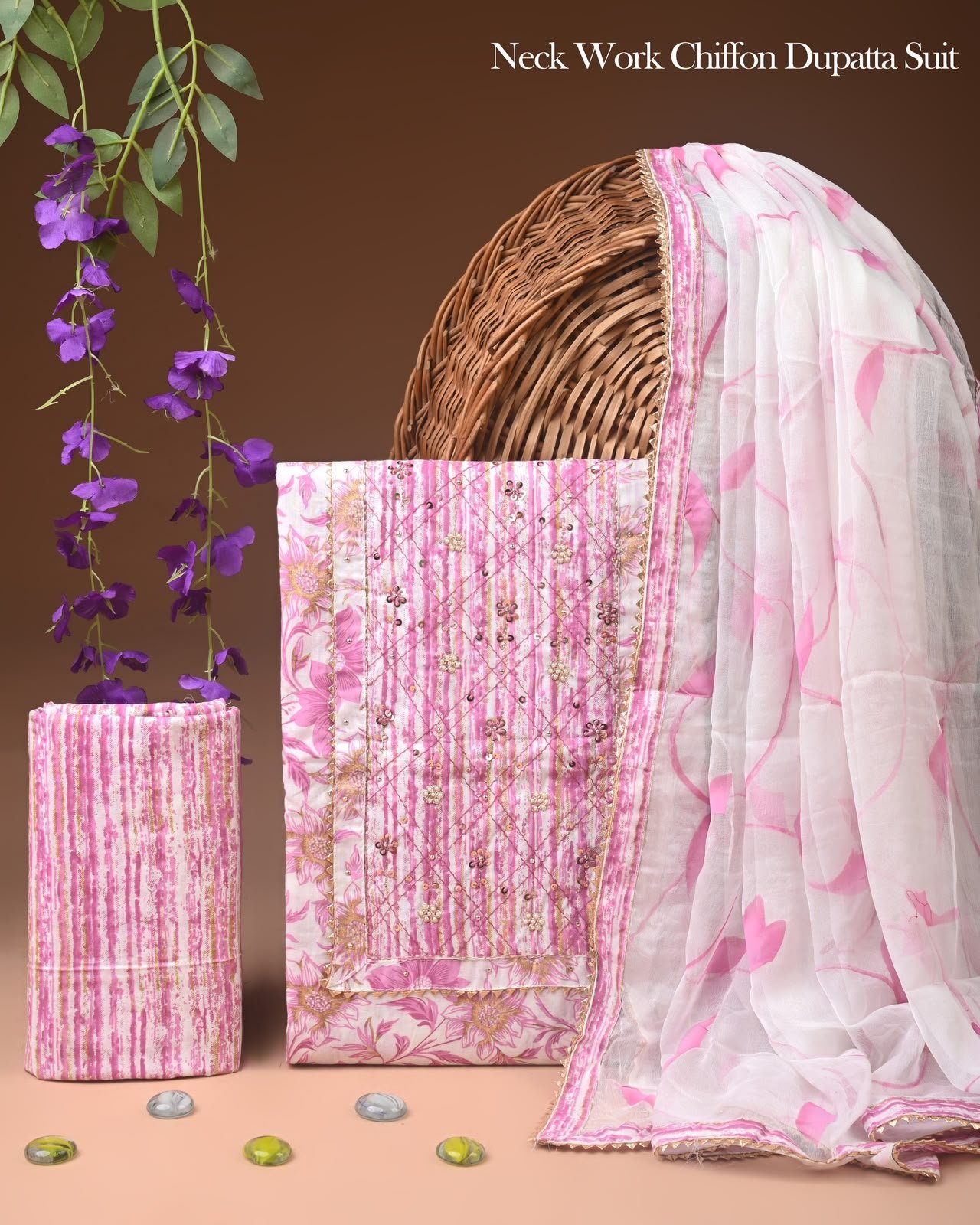 Chiffon Dupatta Gota Suit