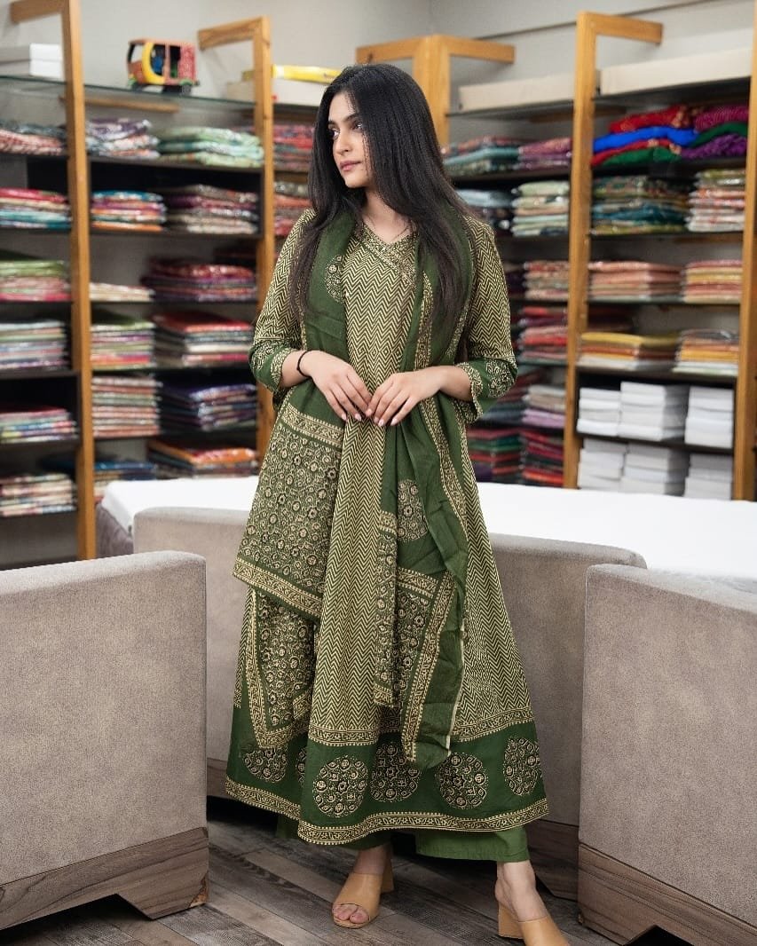 Cotton Printed Stitched Suit Set