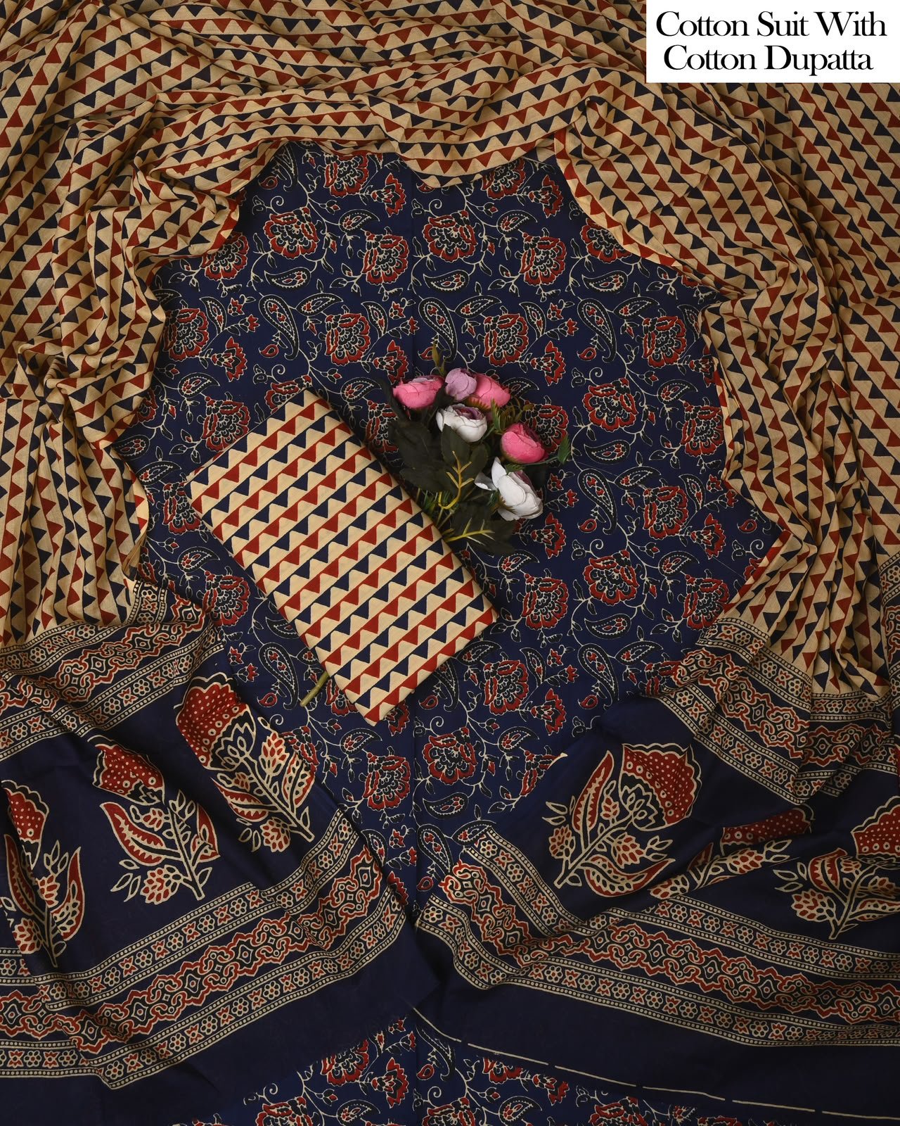 Cotton Dupatta Printed Suit