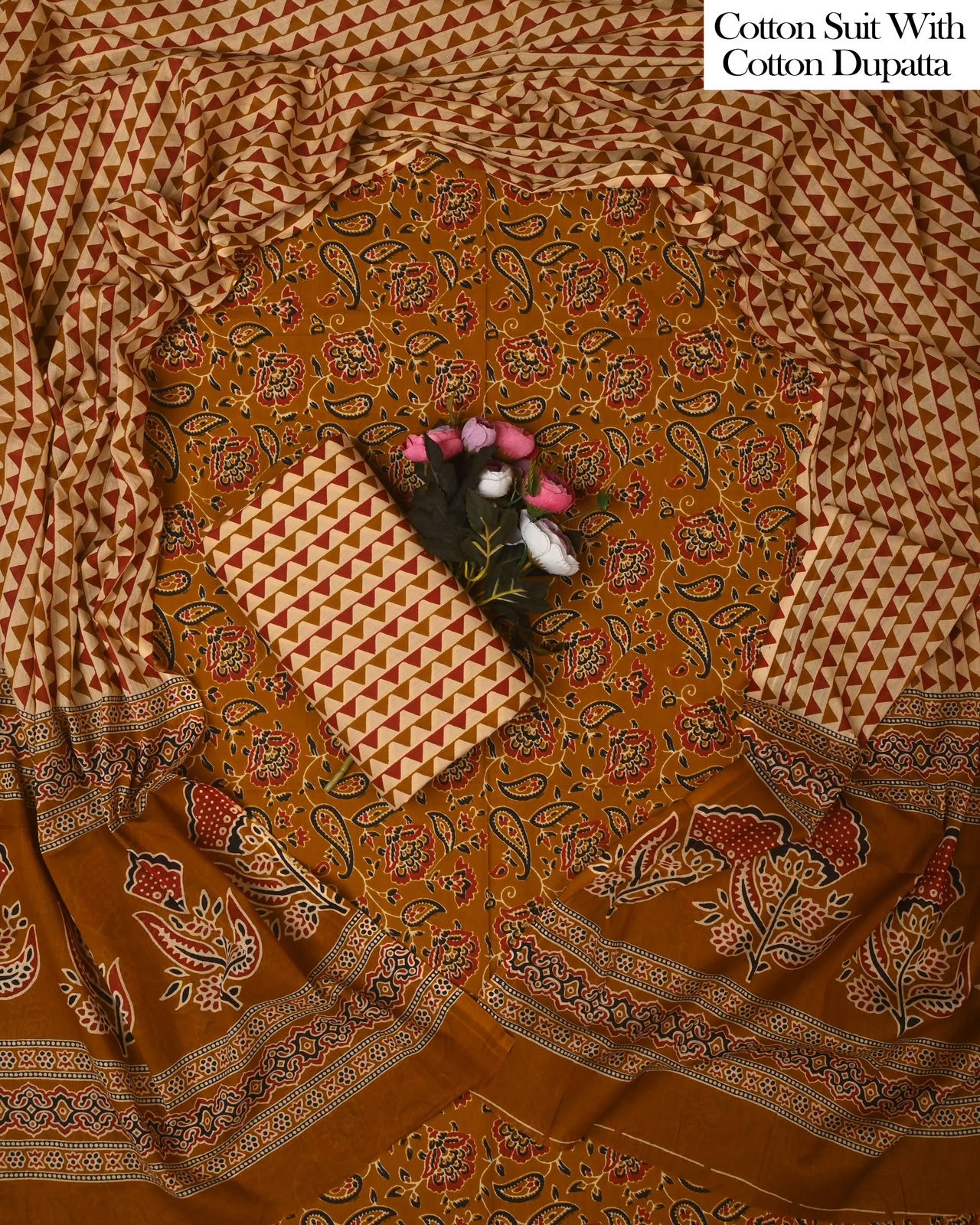 Cotton Dupatta Printed Suit