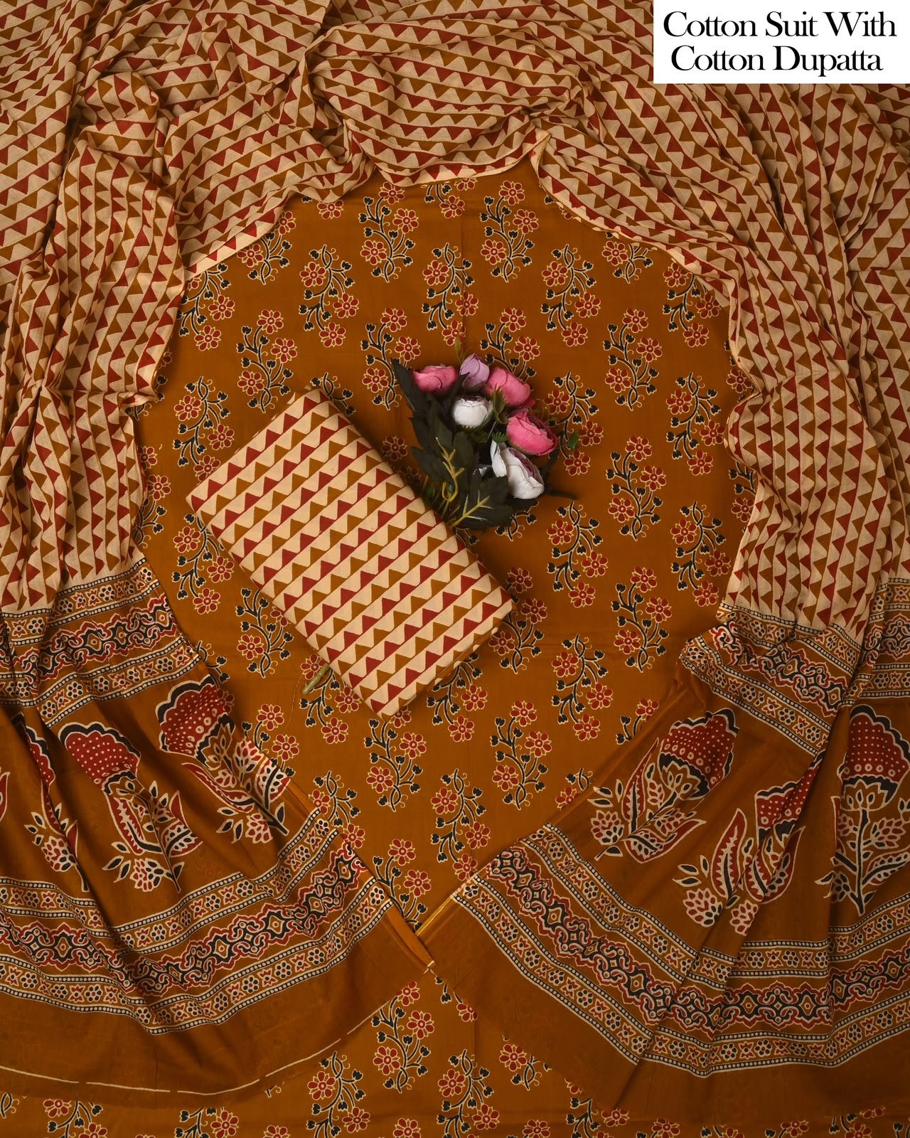 Cotton Dupatta Printed Suit