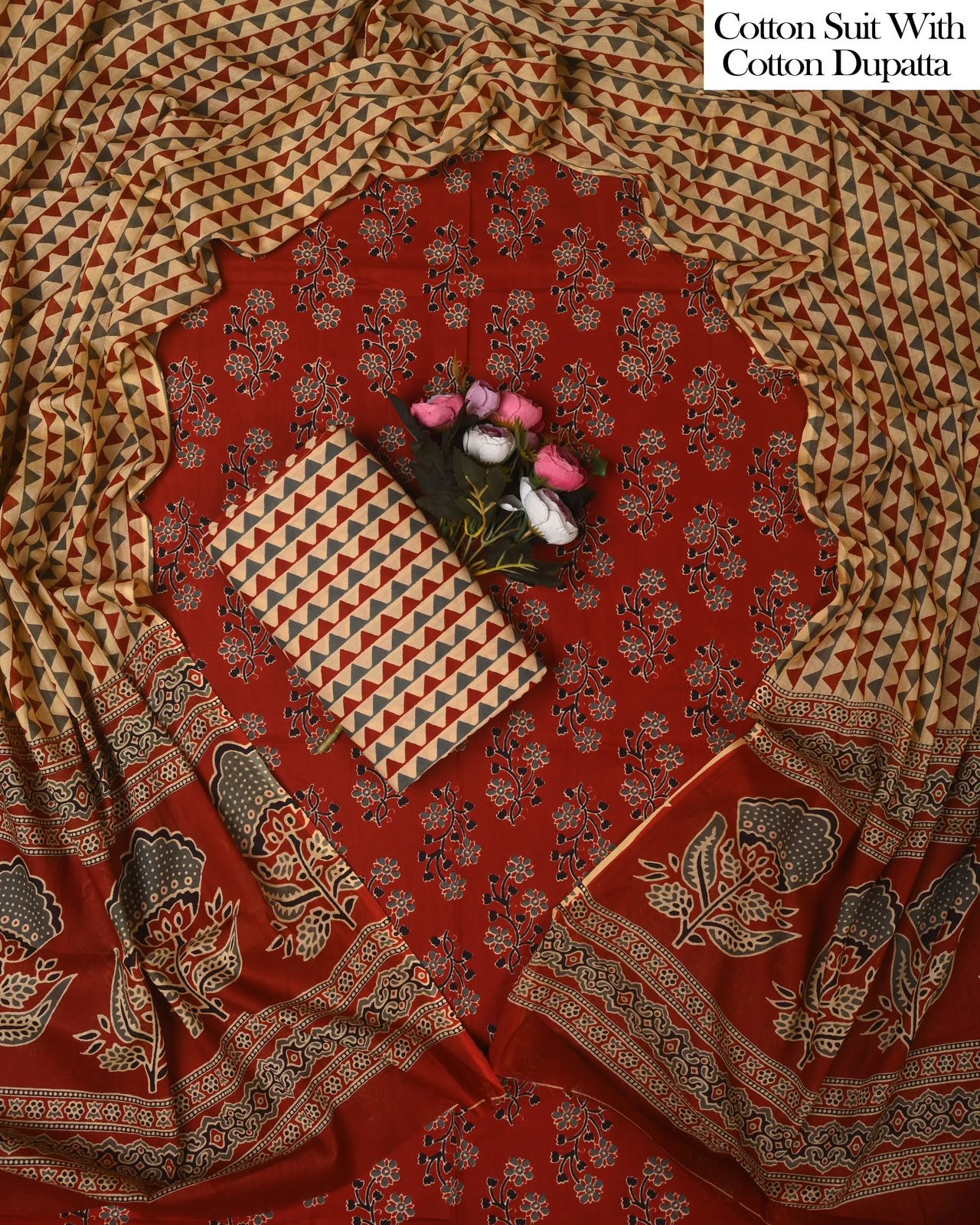 Cotton Dupatta Printed Suit