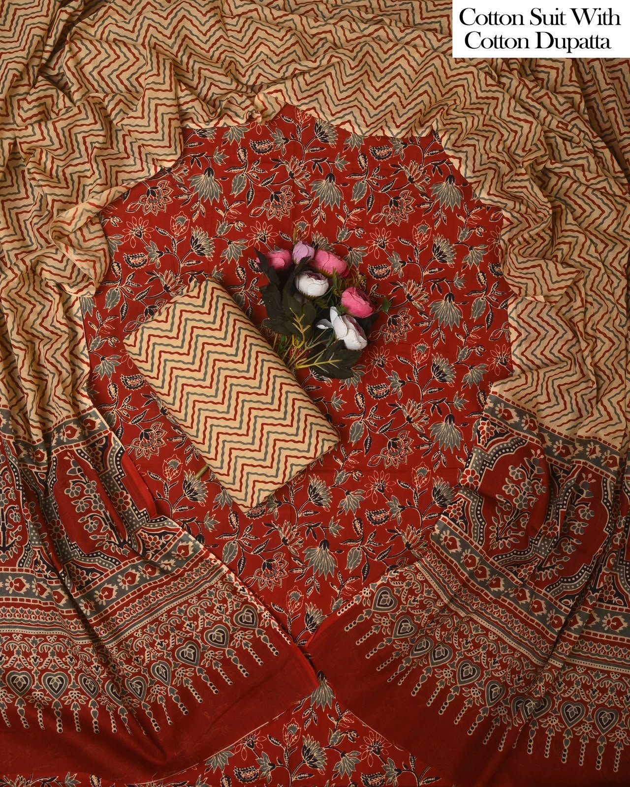 Cotton Dupatta Printed Suit