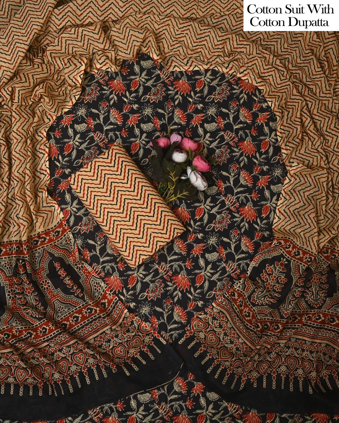 Cotton Dupatta Printed Suit