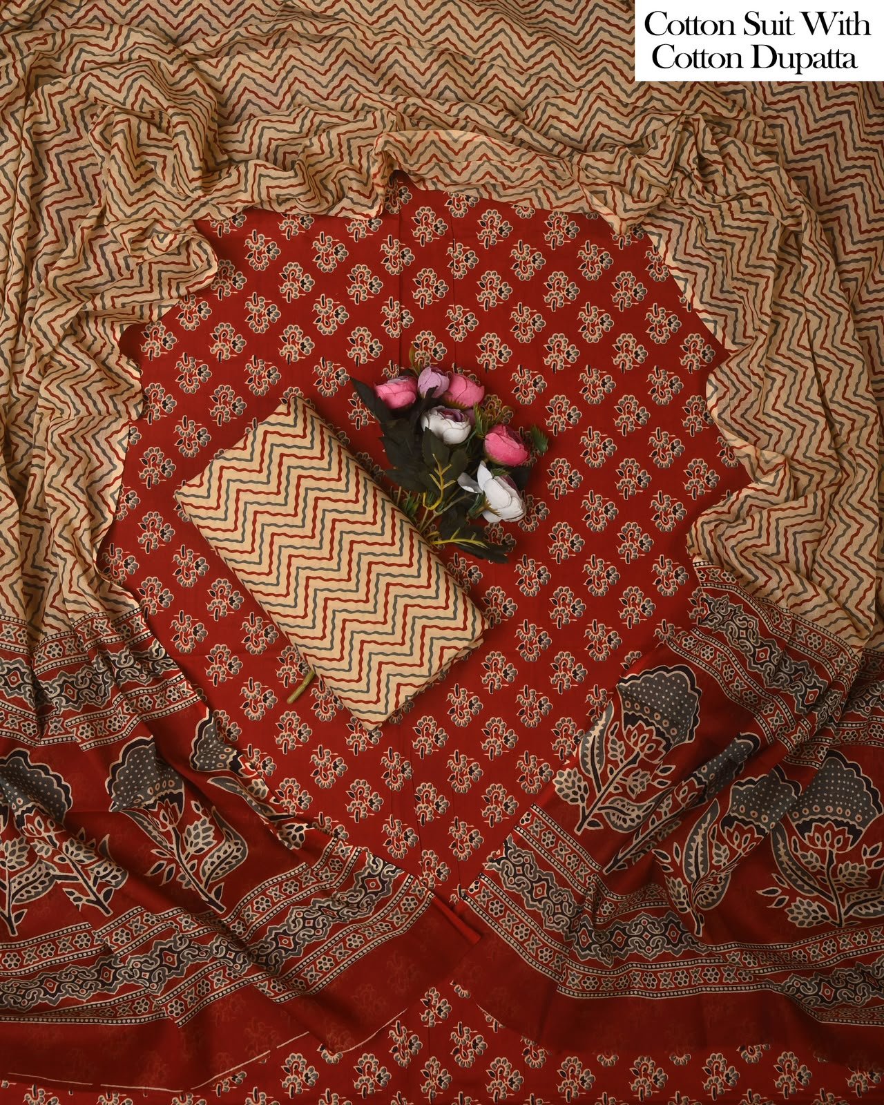 Cotton Dupatta Printed Suit