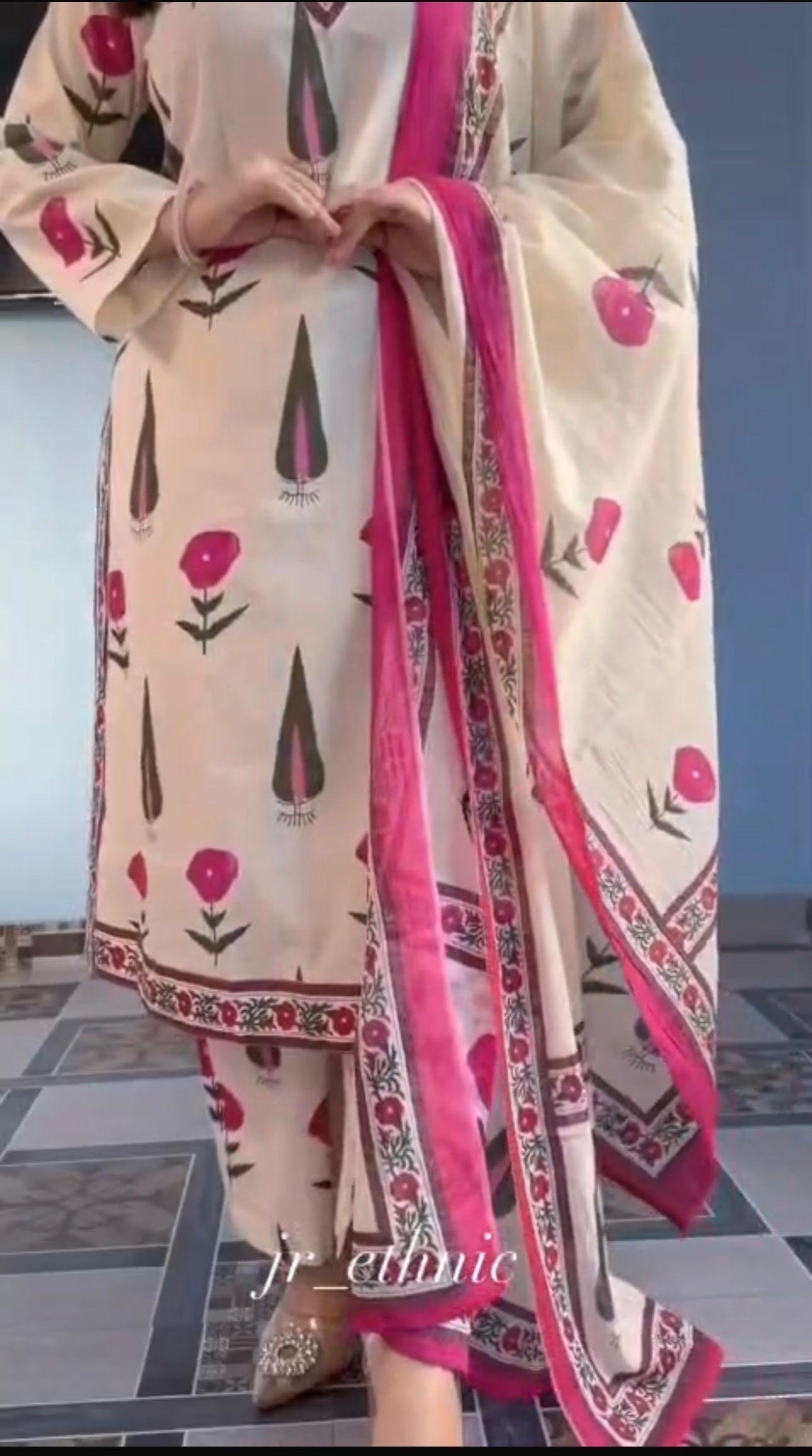 Cotton Printed Stitched Suit Set
