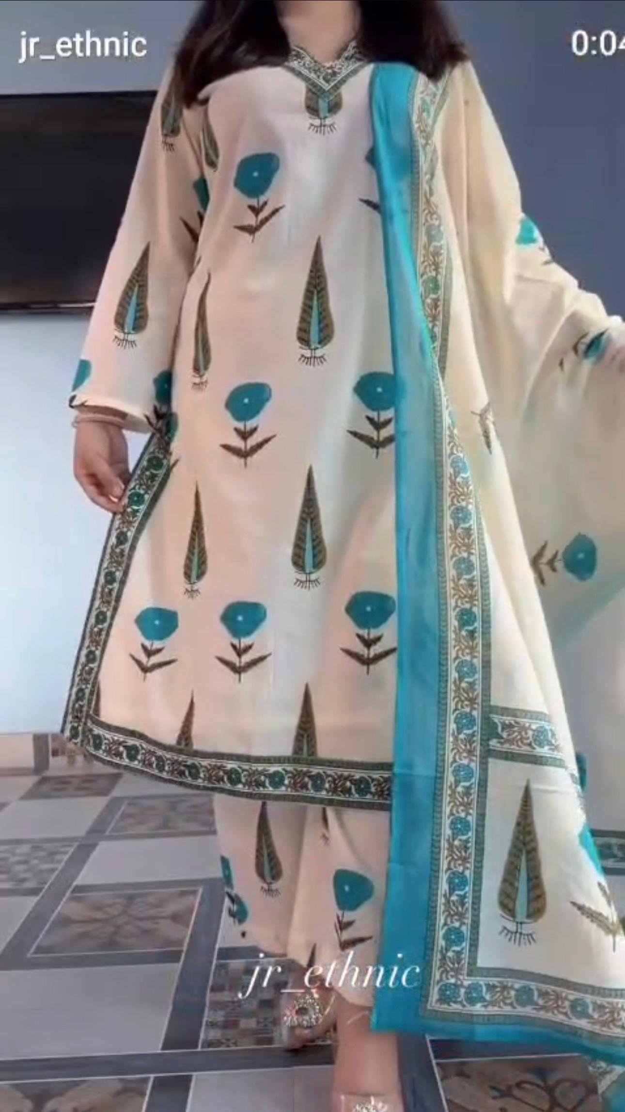 Cotton Printed Stitched Suit Set
