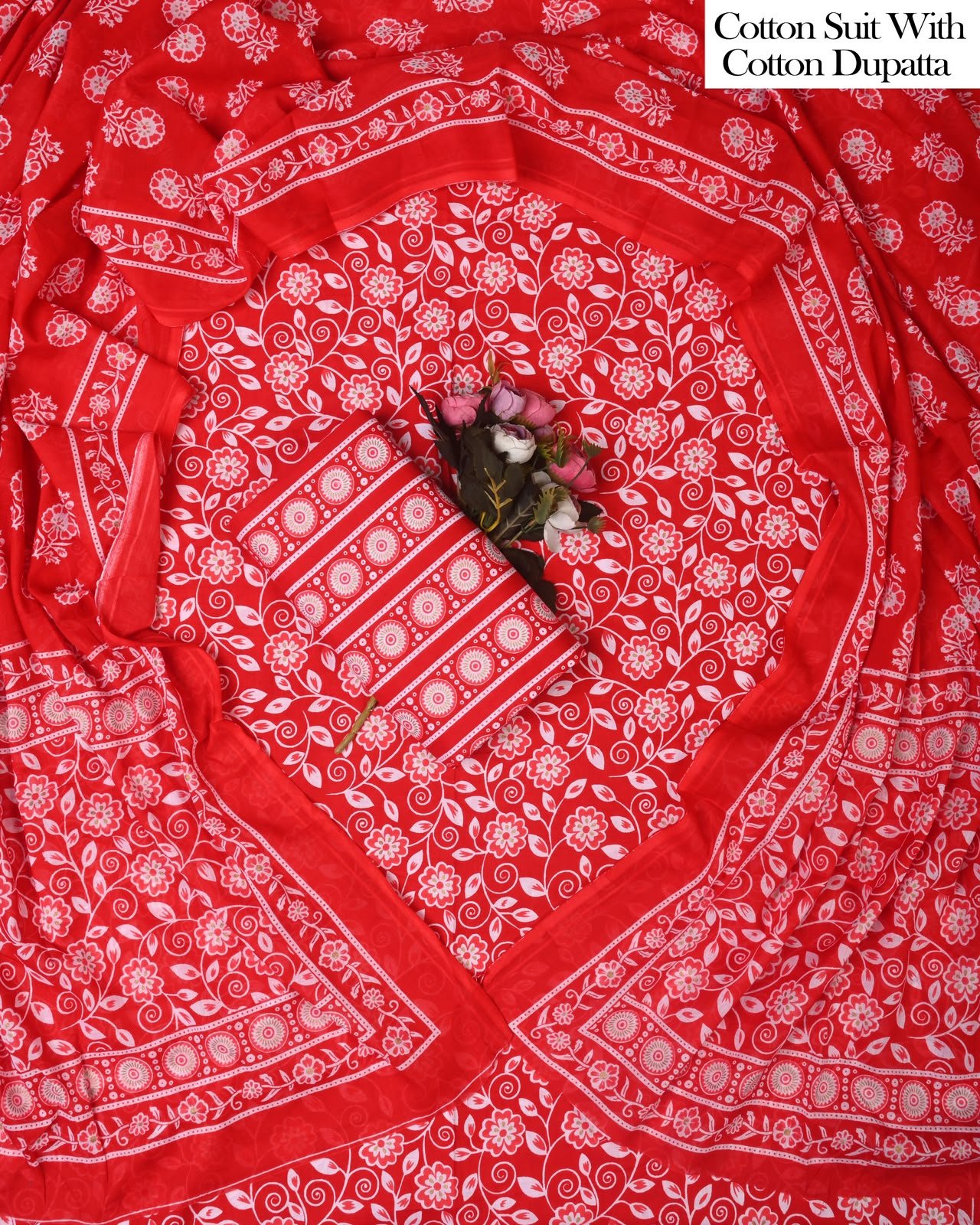Cotton Dupatta Printed Suit