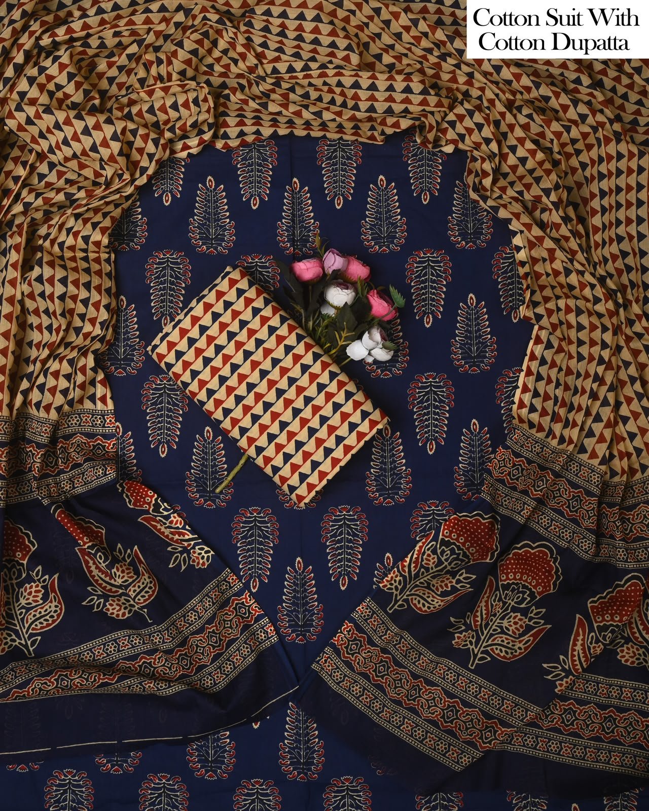 Cotton Dupatta Printed Suit