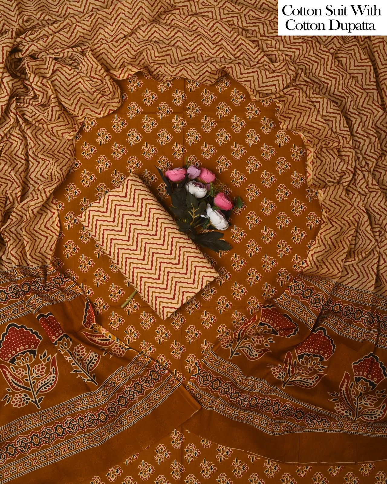 Cotton Dupatta Printed Suit