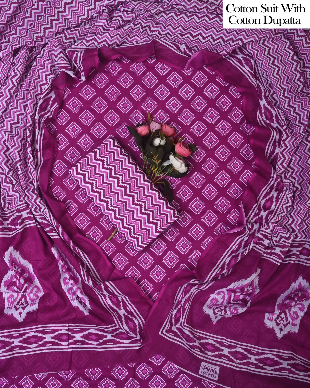 Cotton Dupatta Printed Suit