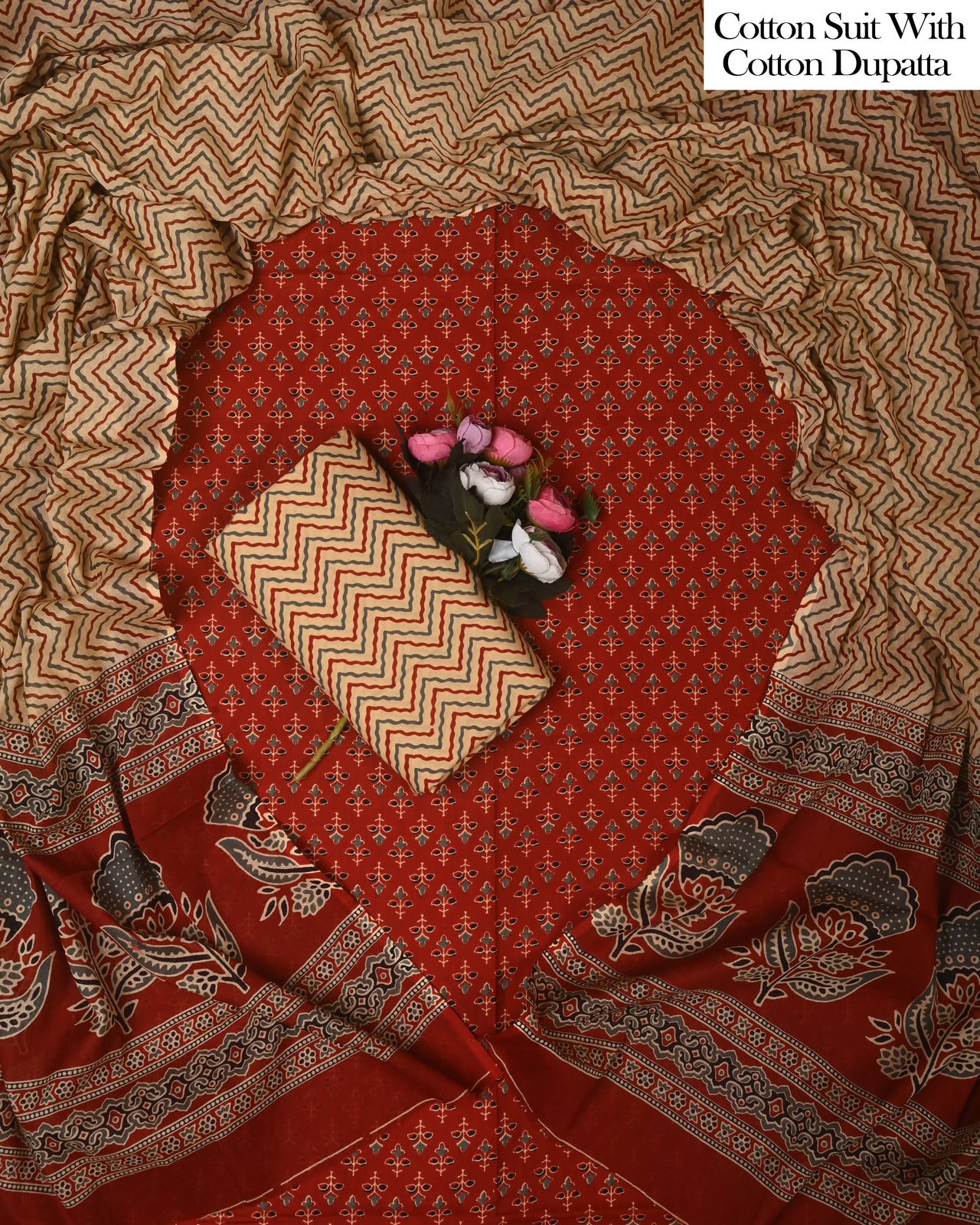 Cotton Dupatta Printed Suit