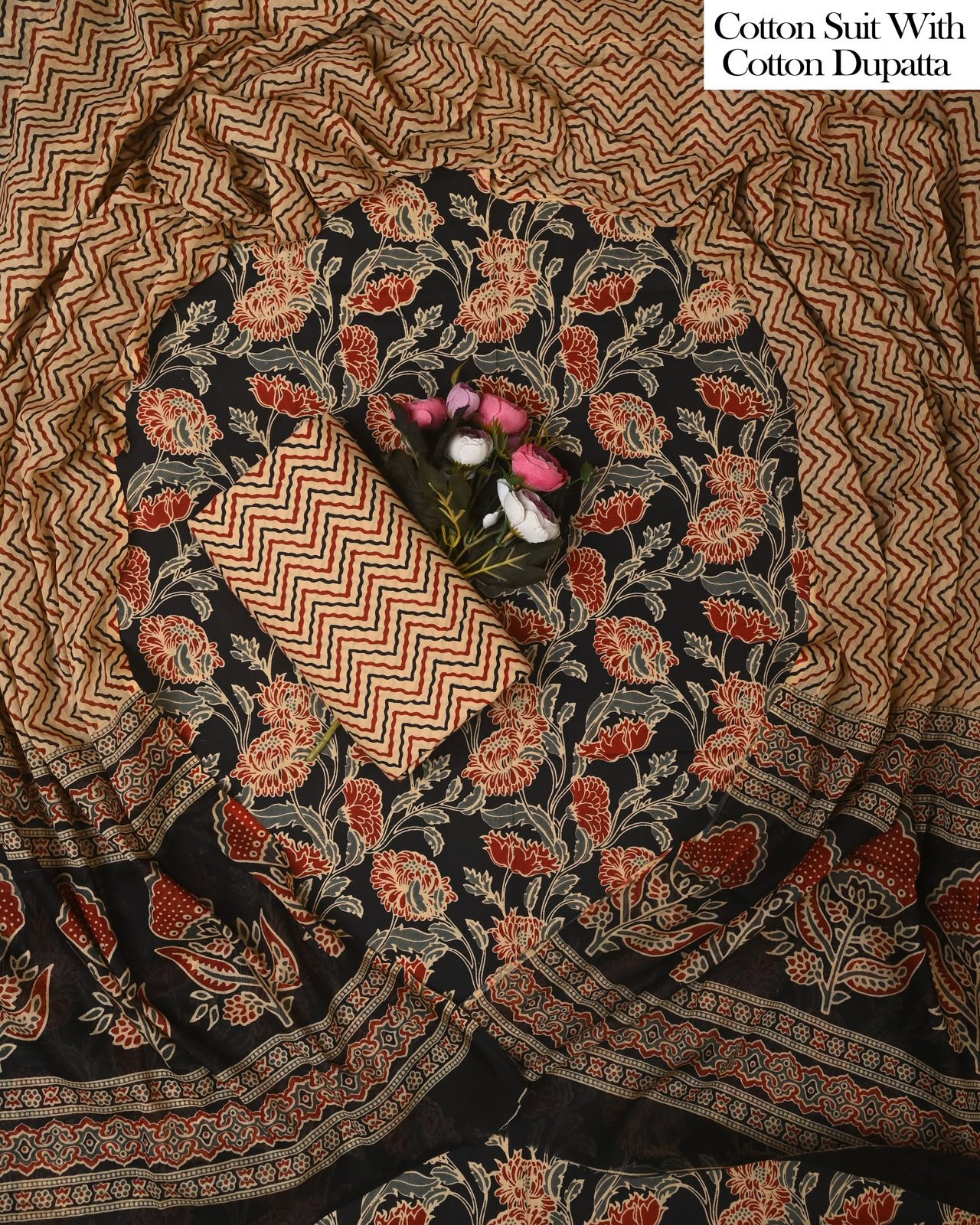 Cotton Dupatta Printed Suit