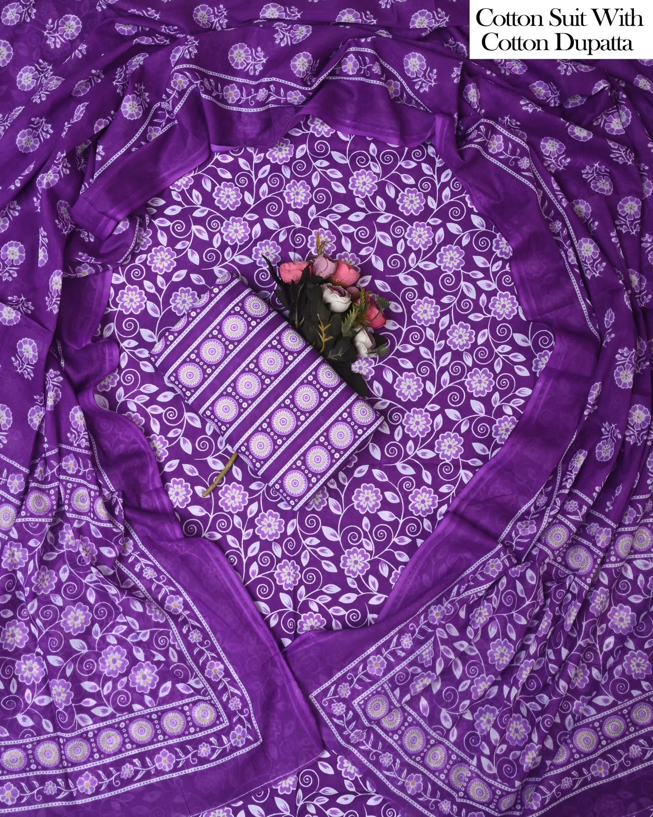 Cotton Dupatta Printed Suit
