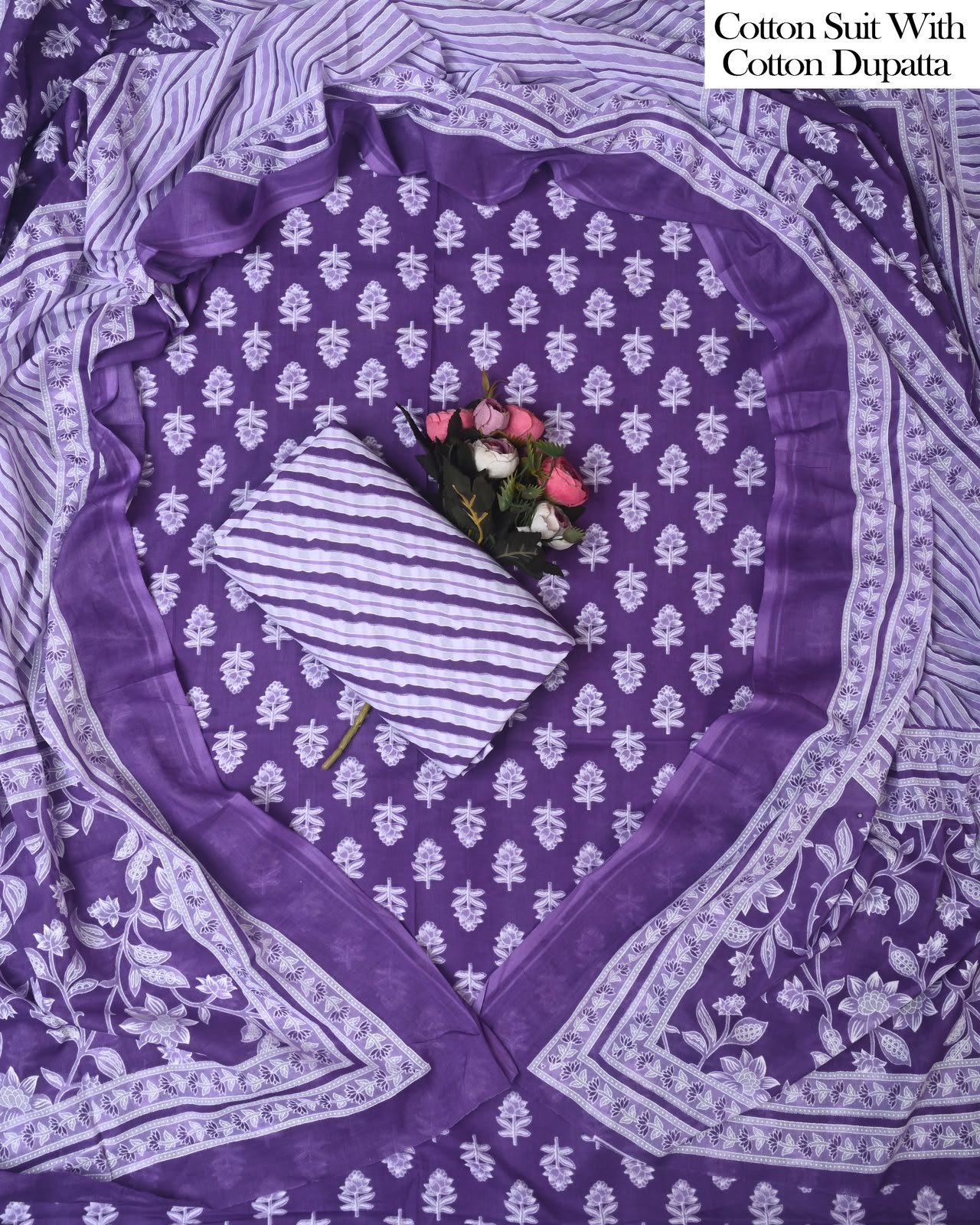 Cotton Dupatta Printed Suit