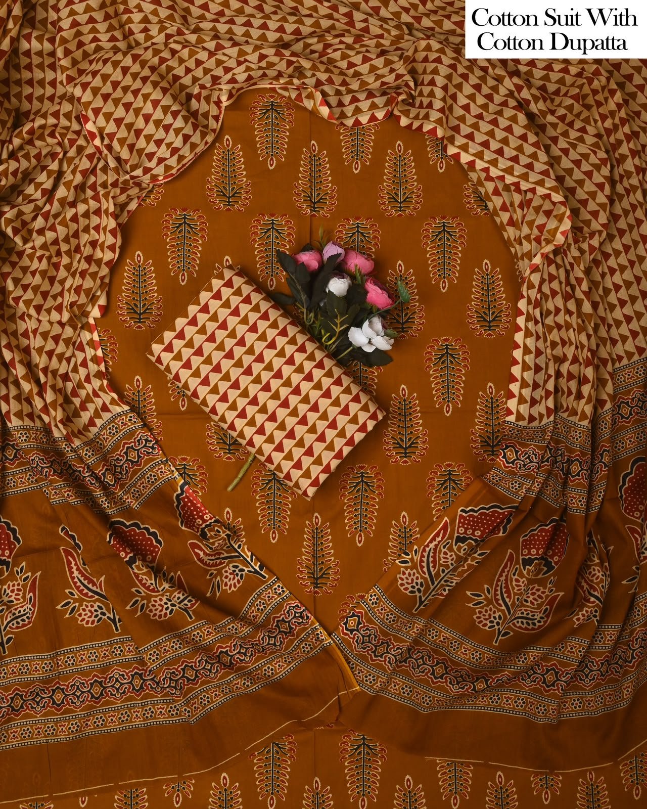 Cotton Dupatta Printed Suit