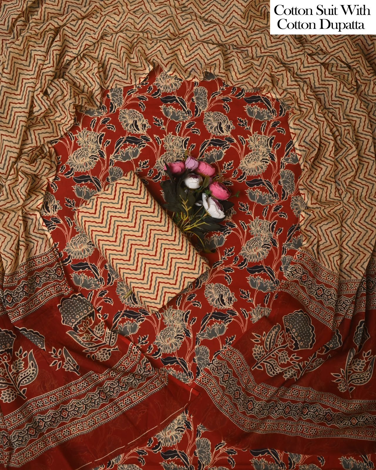 Cotton Dupatta Printed Suit