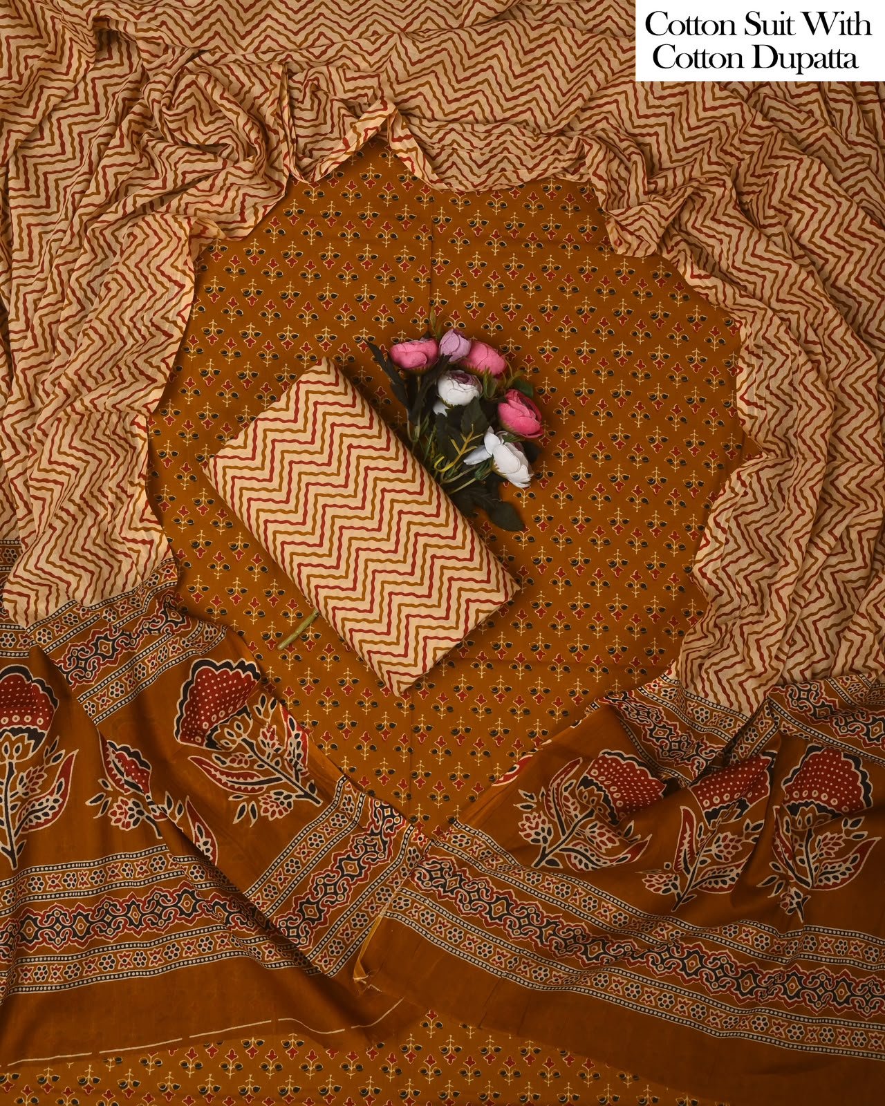 Cotton Dupatta Printed Suit