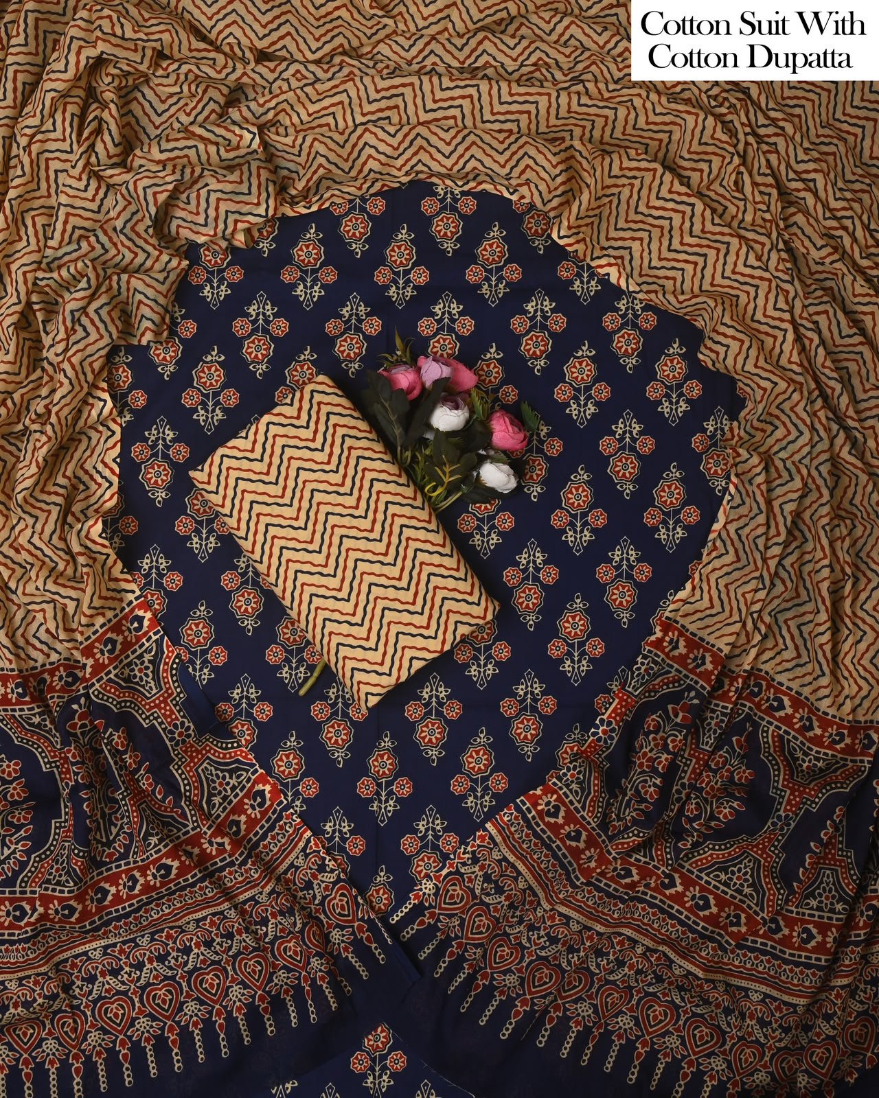Cotton Dupatta Printed Suit
