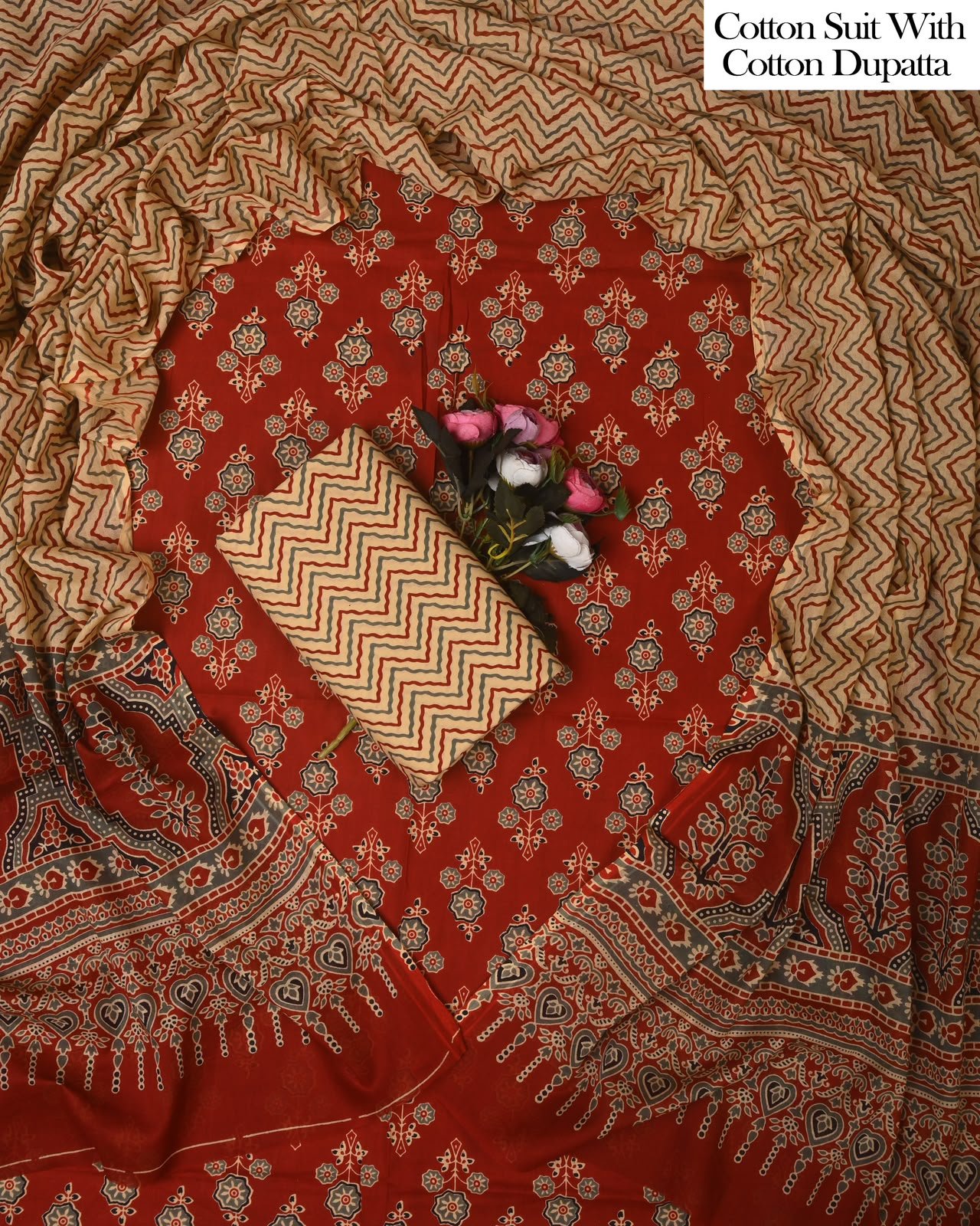 Cotton Dupatta Printed Suit