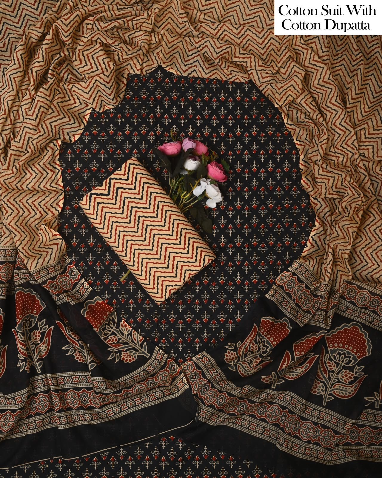 Cotton Dupatta Printed Suit