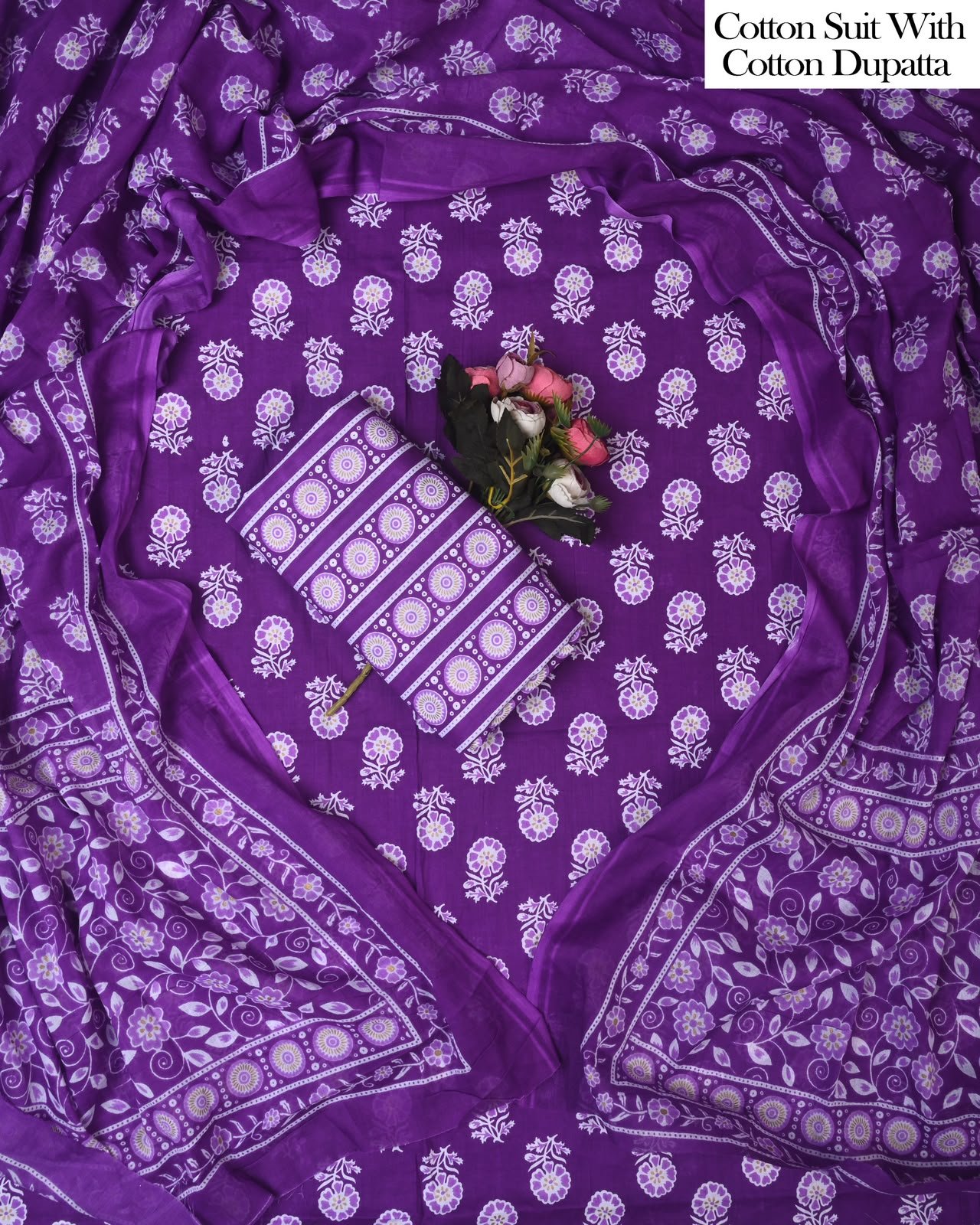 Cotton Dupatta Printed Suit