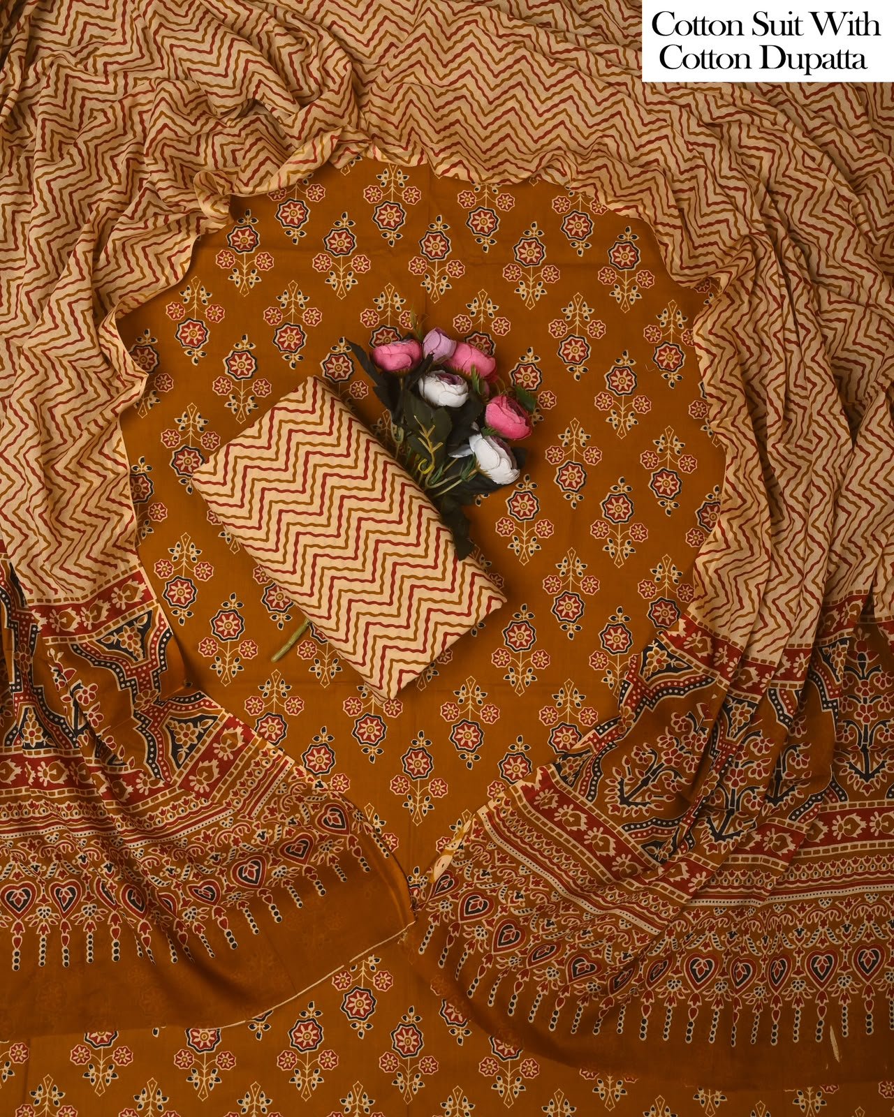 Cotton Dupatta Printed Suit