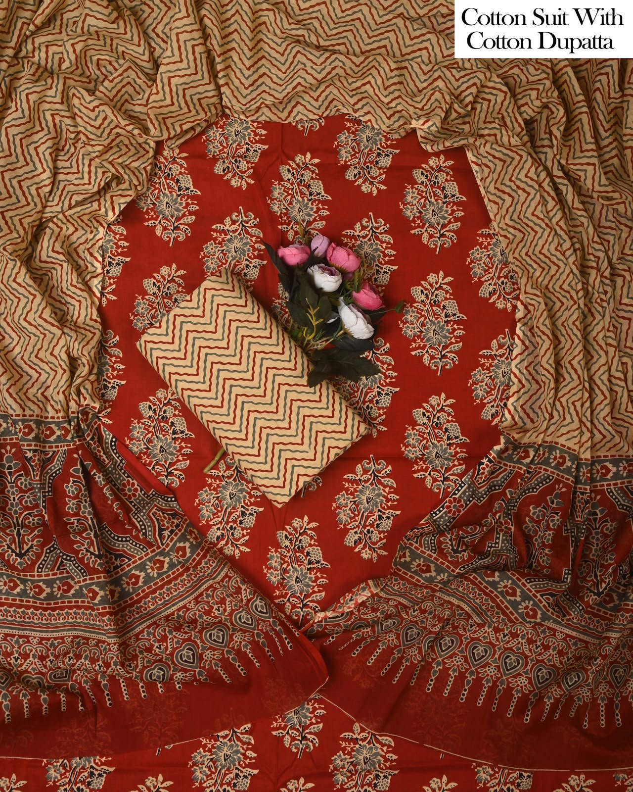 Cotton Dupatta Printed Suit