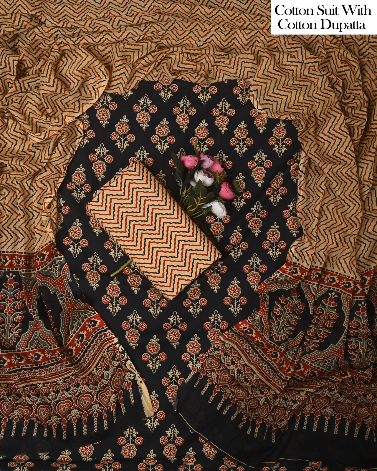Cotton Dupatta Printed Suit