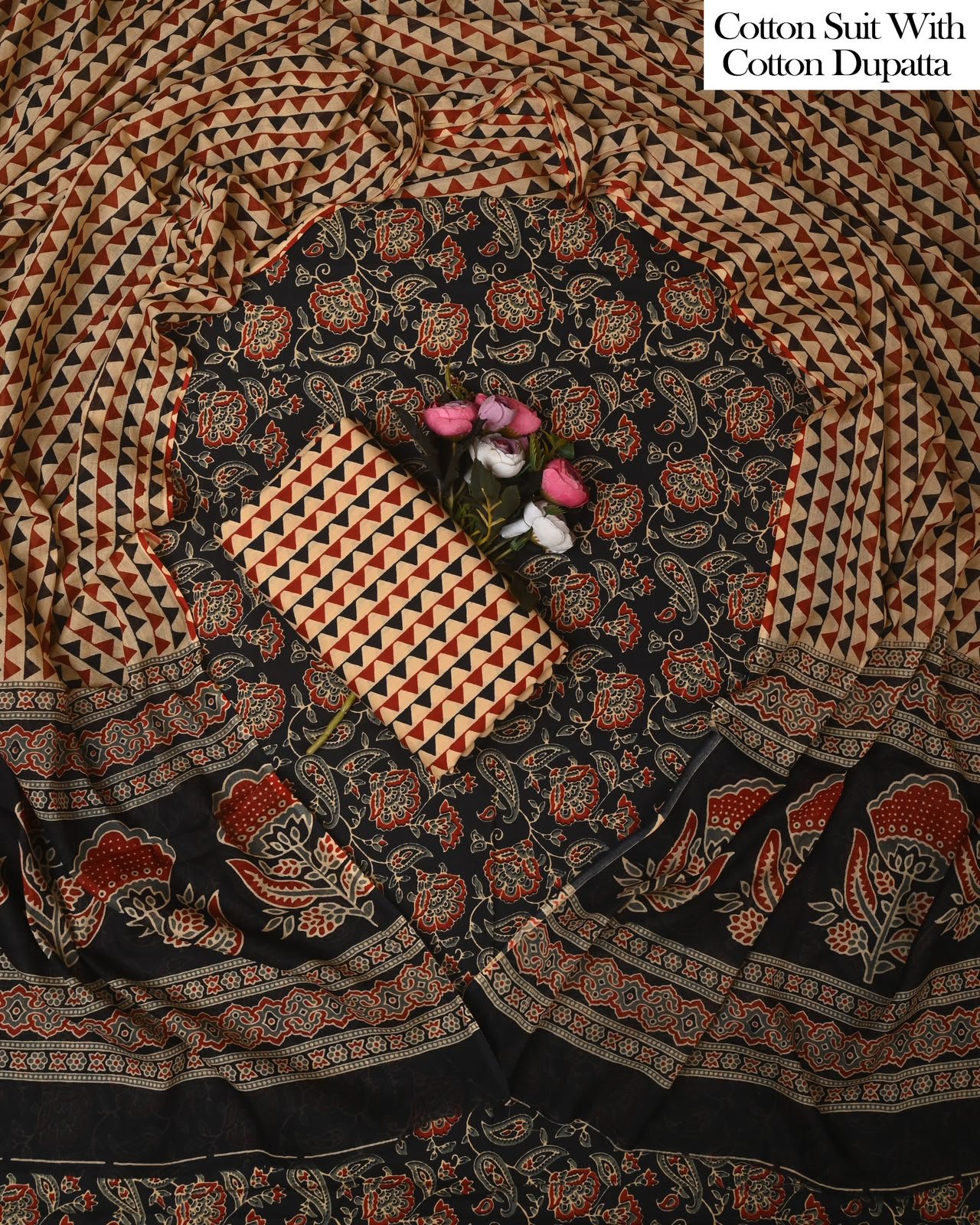Cotton Dupatta Printed Suit