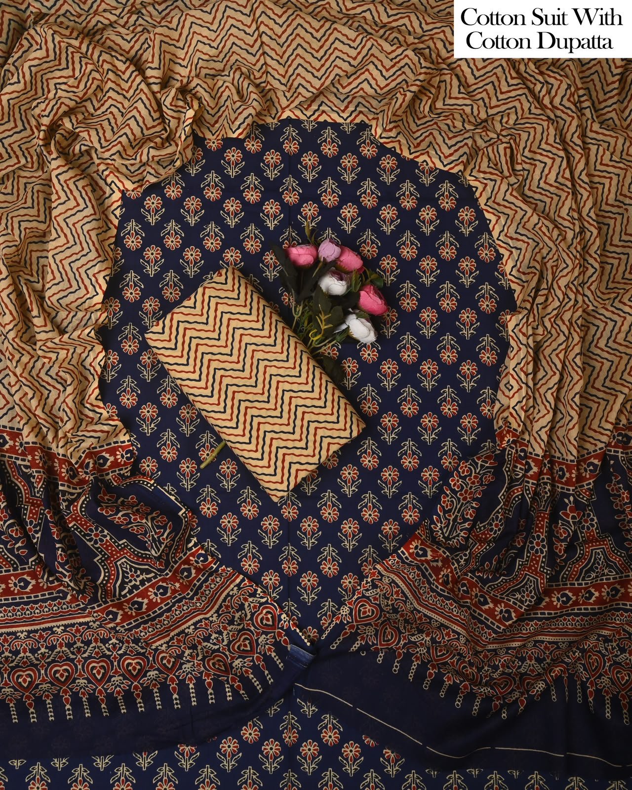 Cotton Dupatta Printed Suit