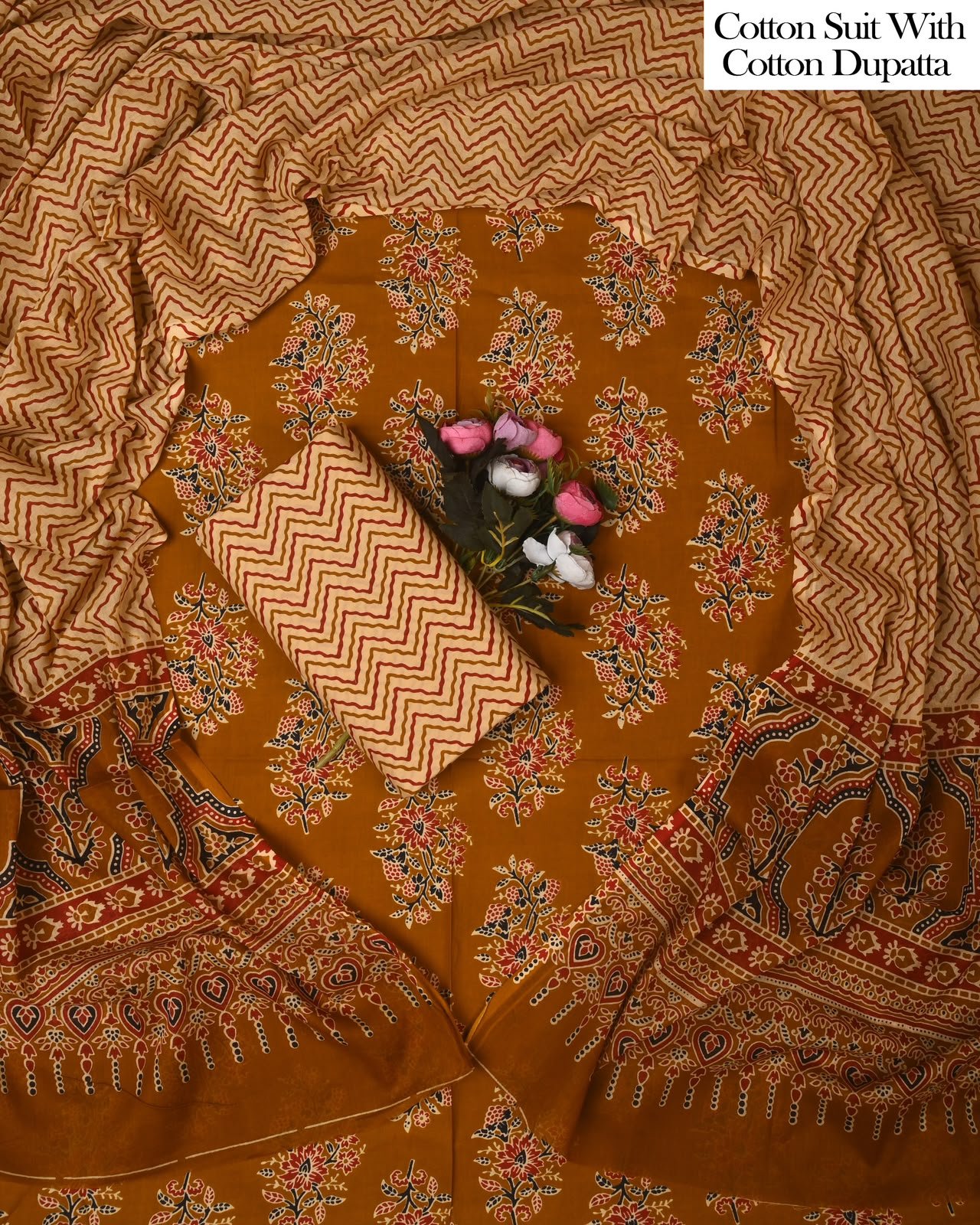 Cotton Dupatta Printed Suit