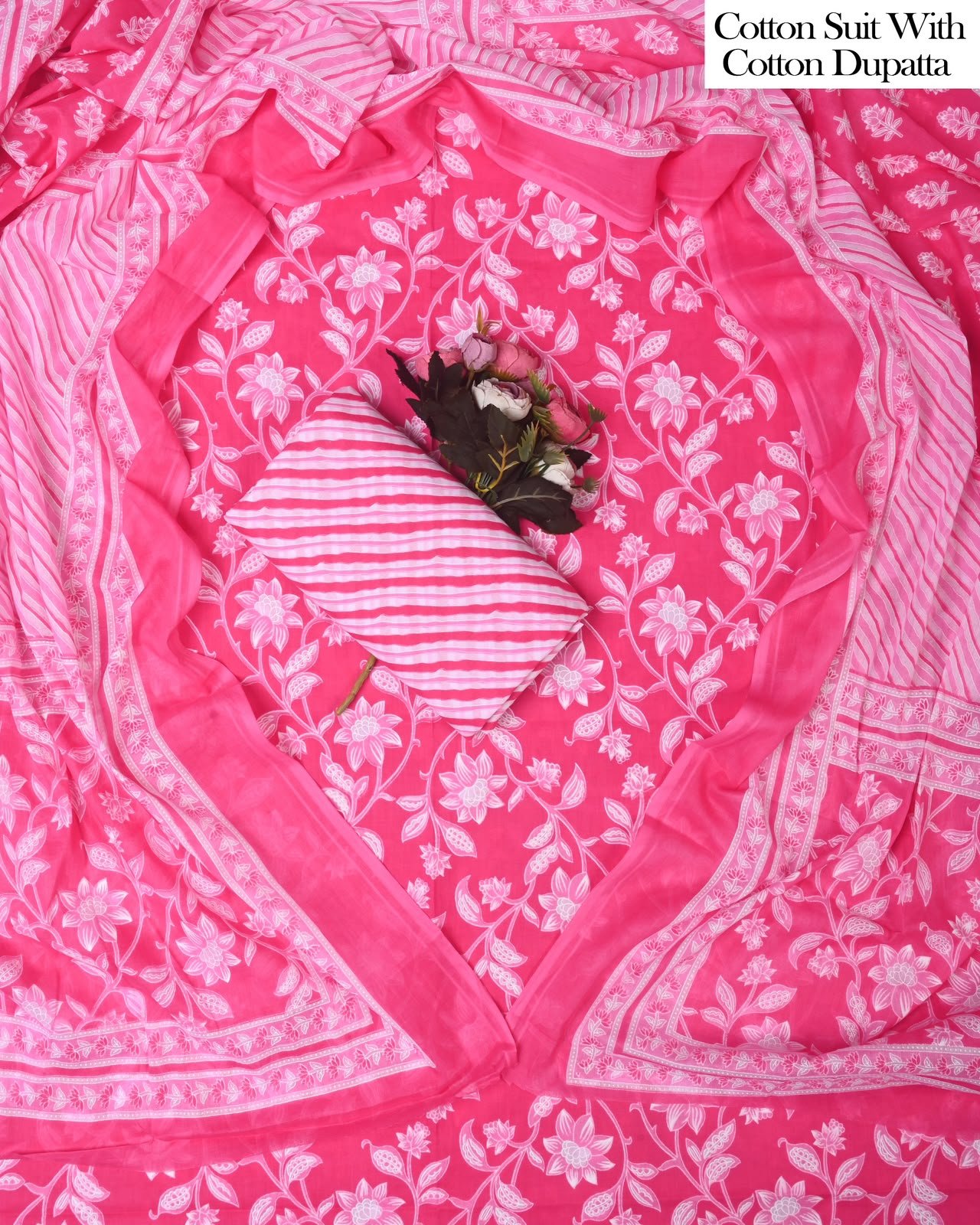 Cotton Dupatta Printed Suit